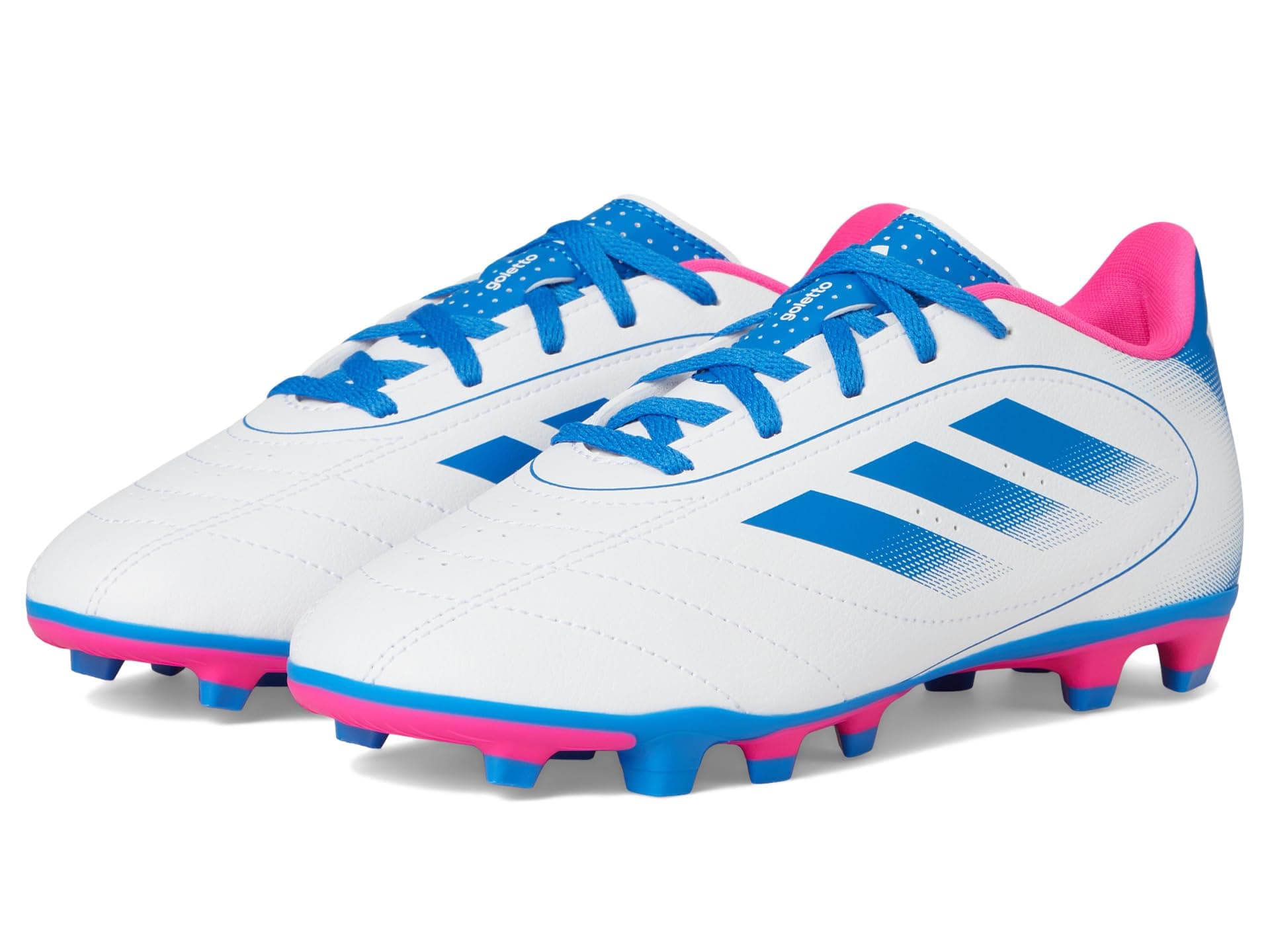 adidas Kids Goletto Ix Firm Ground/Multi Ground Soccer Cleats (Toddler/Little Kid/Big Kid) — cor Branco