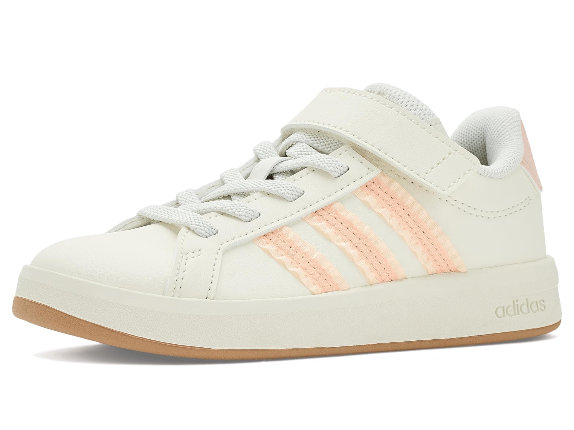 adidas Kids Grand Court 3.0 Elastic Lace Shoes (Little Kid) — vista principal
