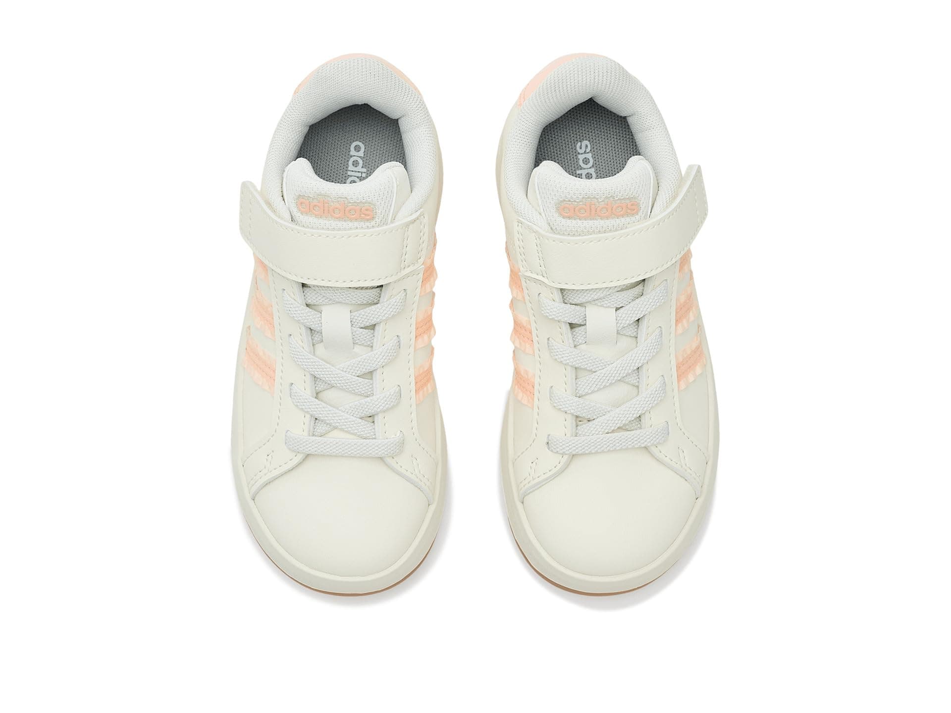 adidas Kids Grand Court 3.0 Elastic Lace Shoes (Little Kid) — vista 4