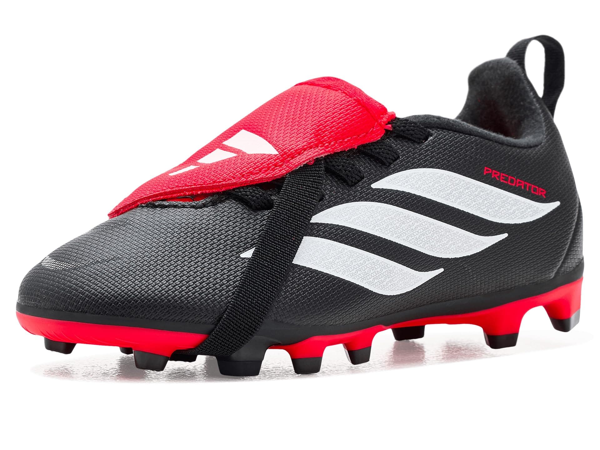 adidas Kids Predator Club Fold-Over Tongue Elastic Laces Firm Ground Soccer Cleats (Little Kid/Big Kid) — vista principal