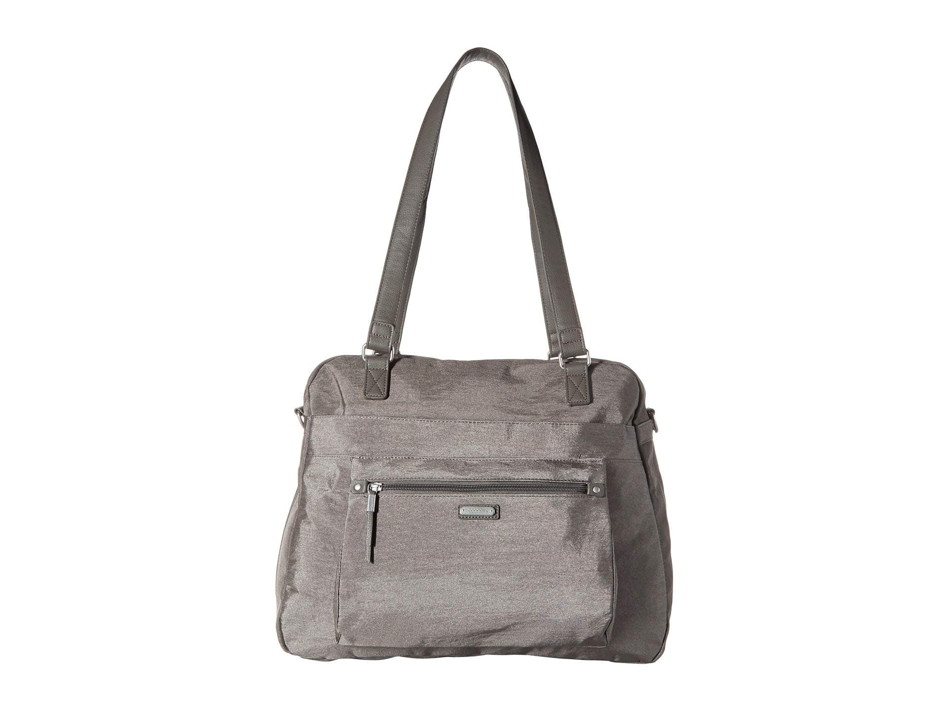 Baggallini Overnight Expandable Laptop Tote with RFID Phone Wristlet — cor Cinza