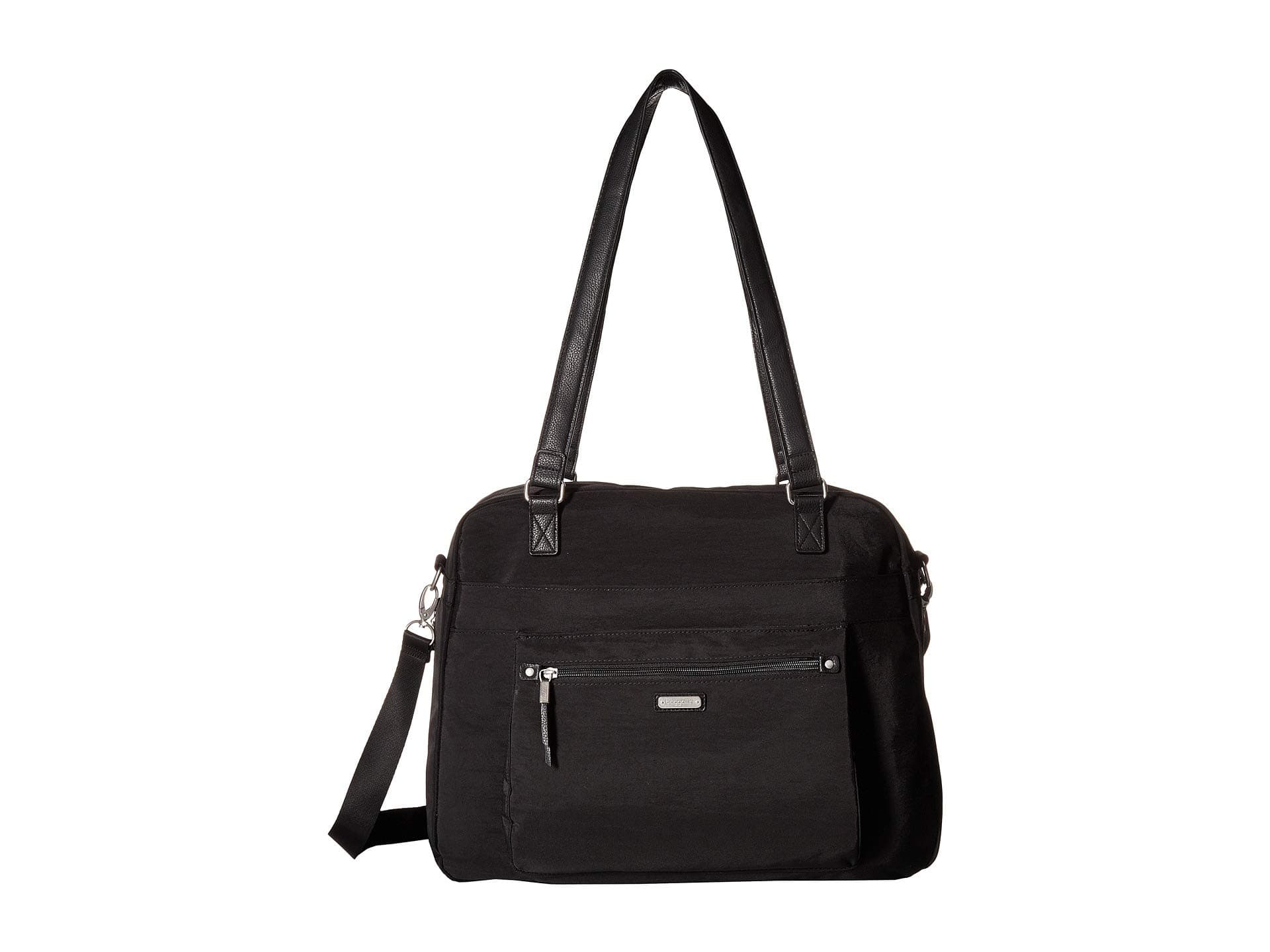 Baggallini Overnight Expandable Laptop Tote with RFID Phone Wristlet — cor Preto