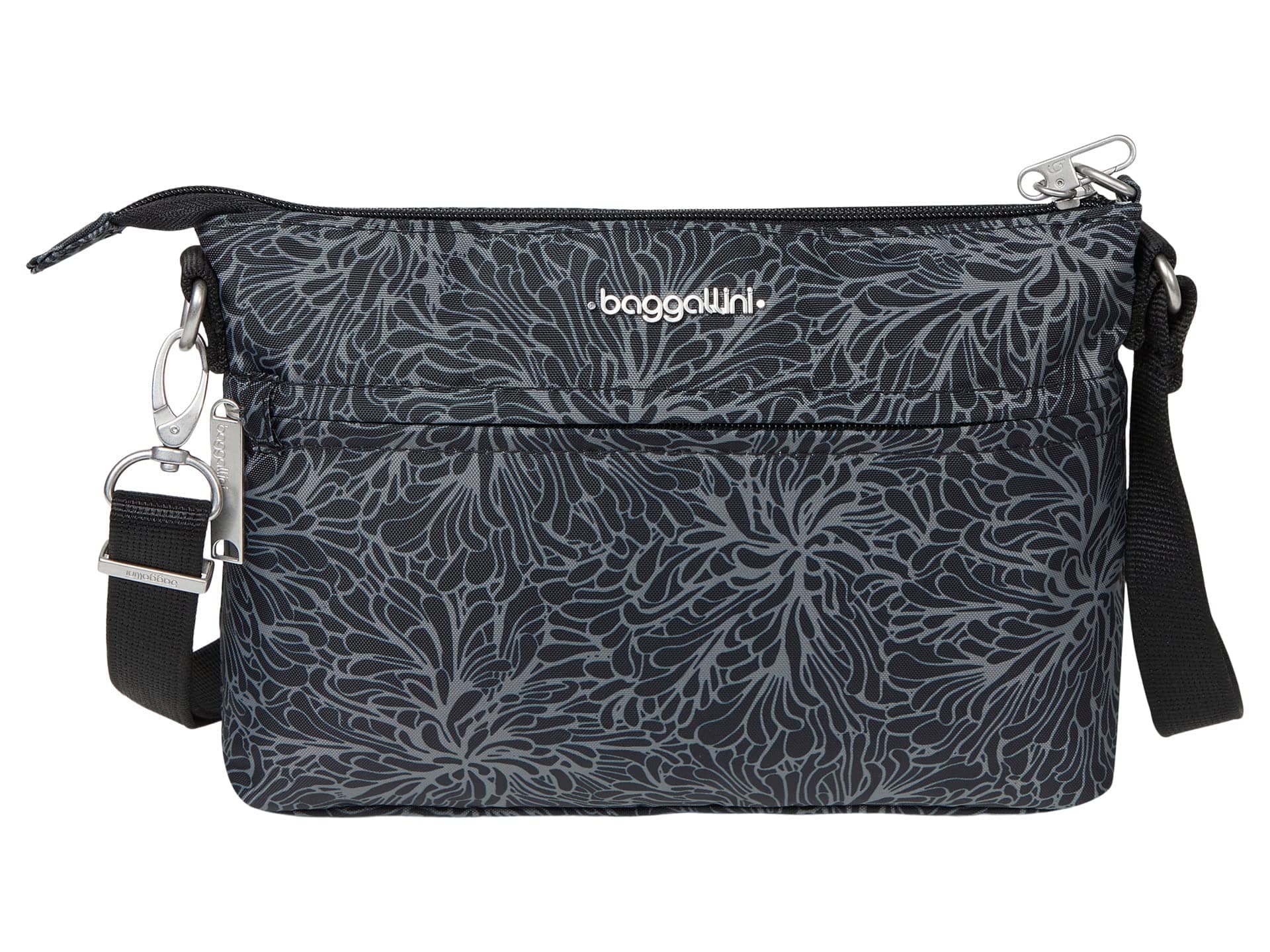 Baggallini Securtex Anti-Theft Memento Crossbody — cor Preto