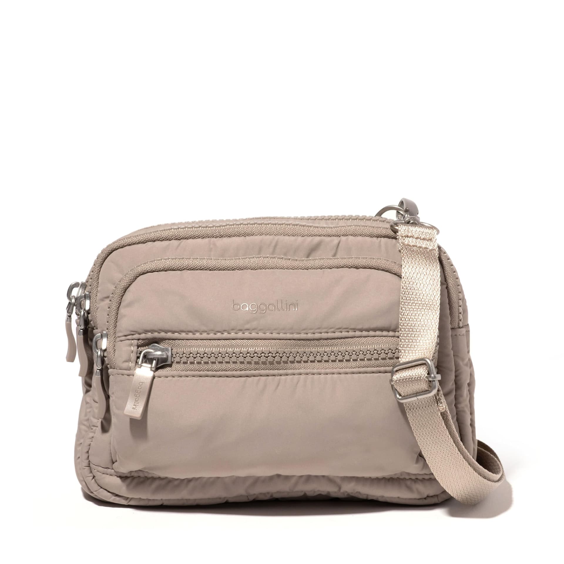 Baggallini Triple Zip Bagg — cor Cinza