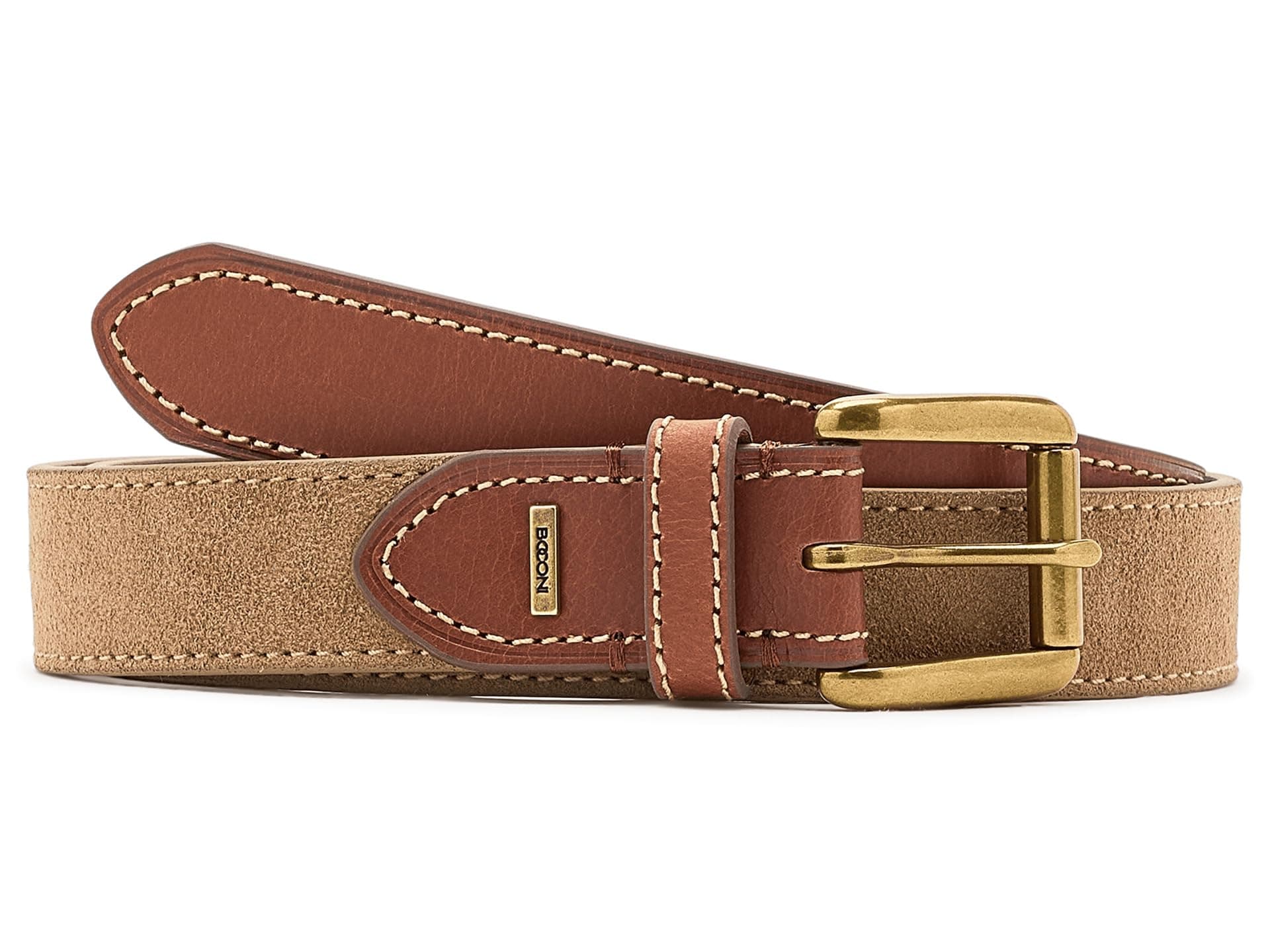 Boconi Bags and Leather Roger 2 Tone Italian Suede with Wax Pull Up Genuine Leather Belt — vista principal