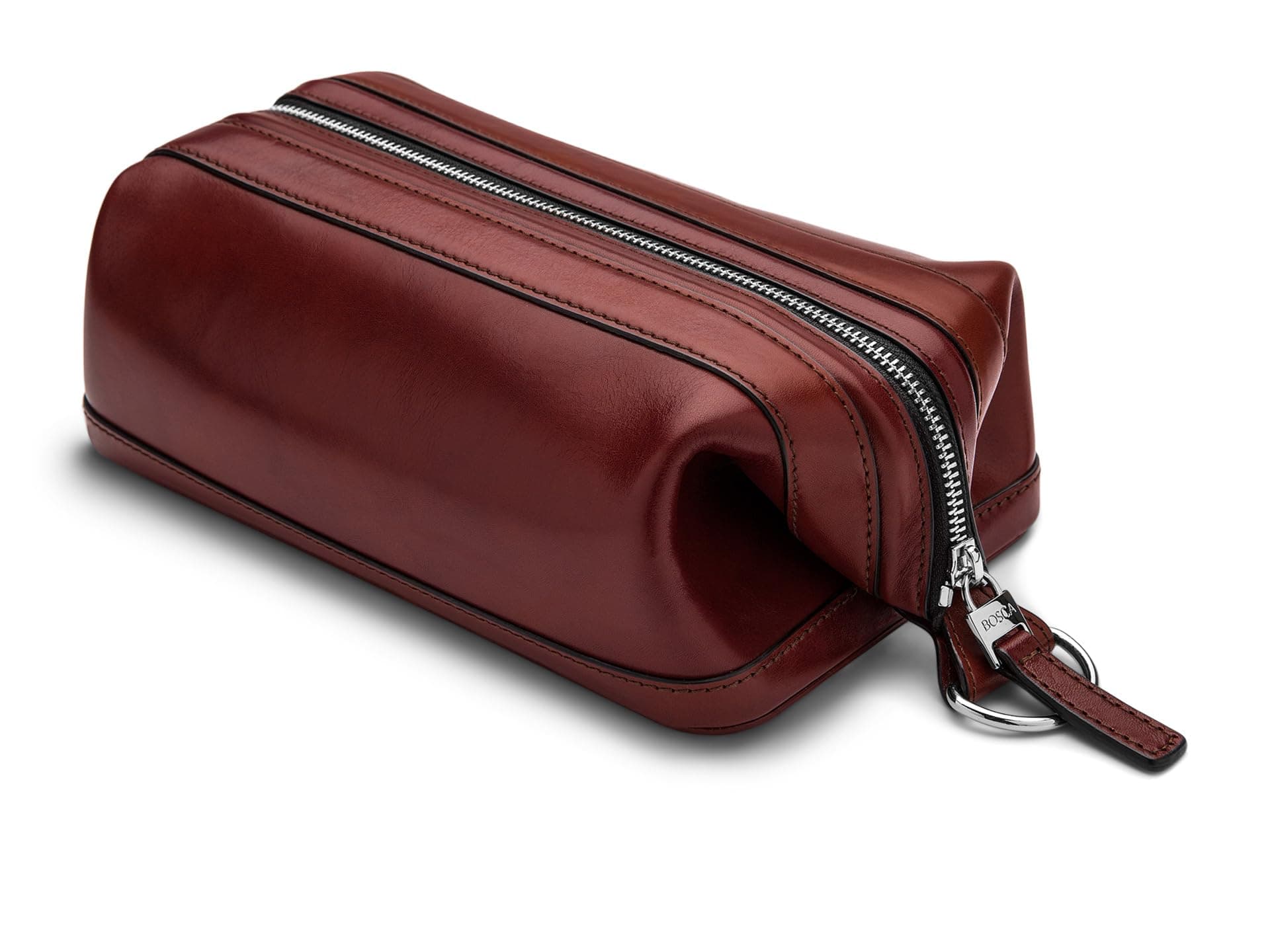 Bosca Old Leather Collection - 10" Zipper Utilikit — cor Marrom