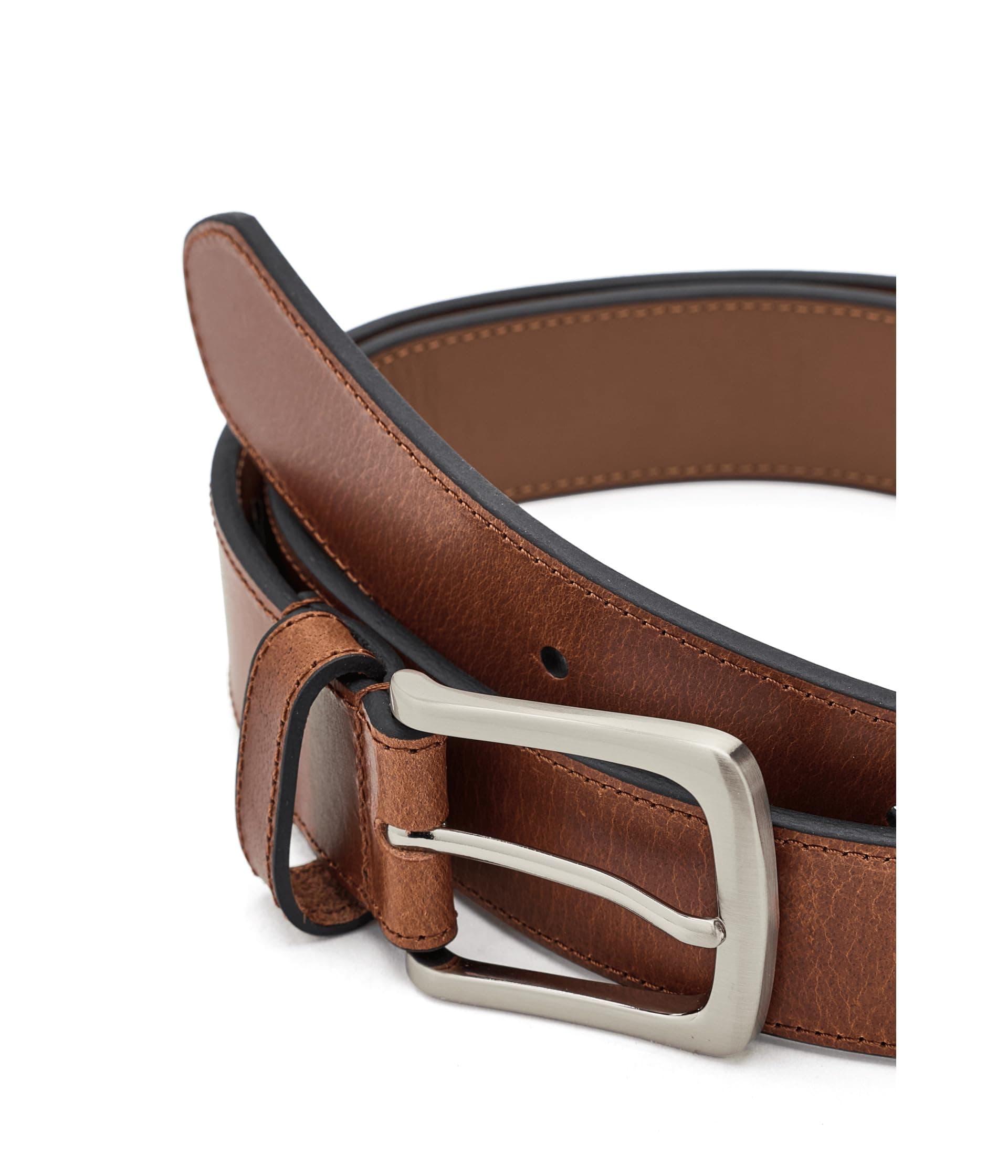 Brooks Brothers Natural Wax Pull Up Leather Belt — vista 2