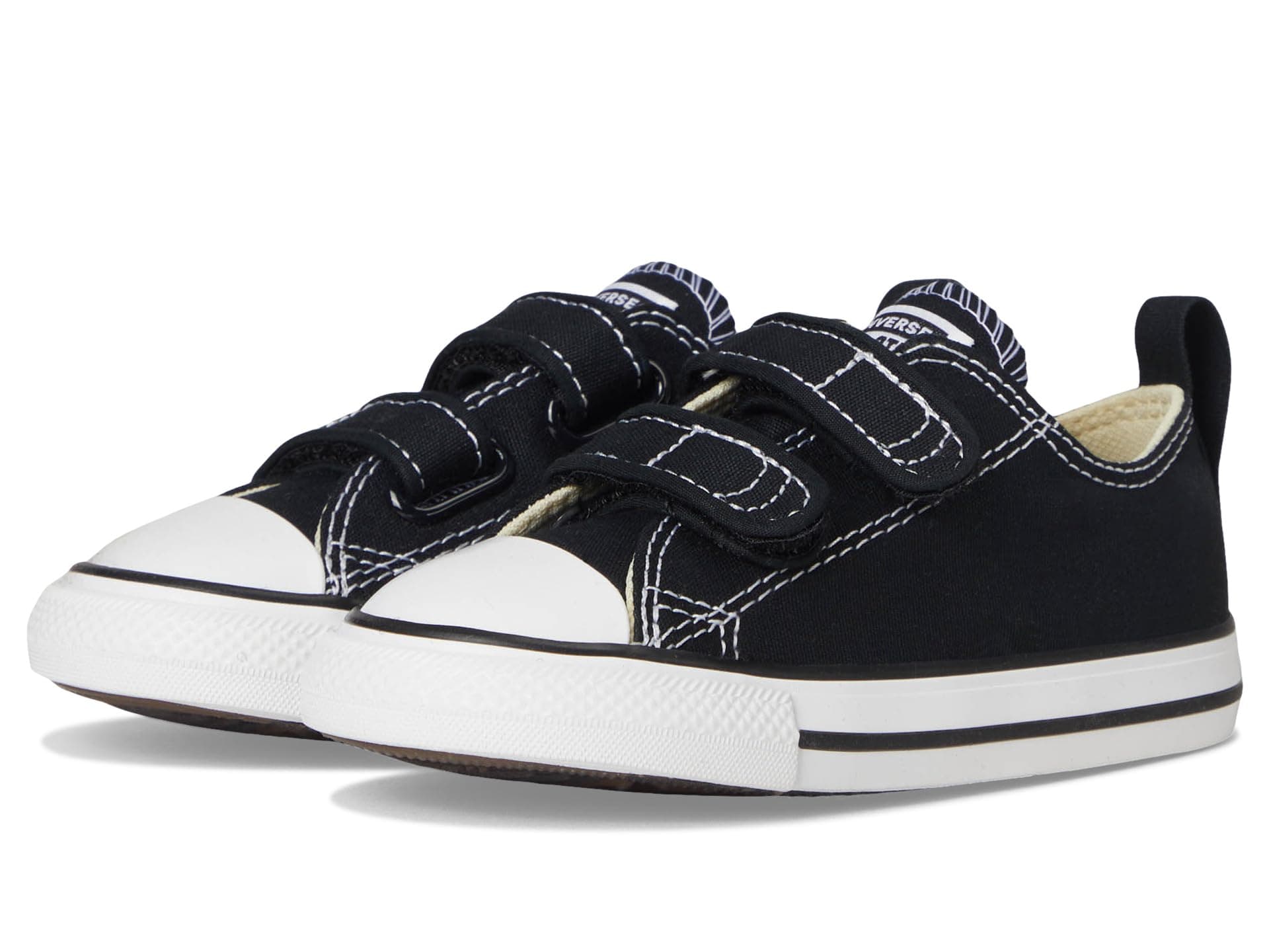 Converse Kids Chuck Taylor 2V Ox (Infant/Toddler) — cor Preto