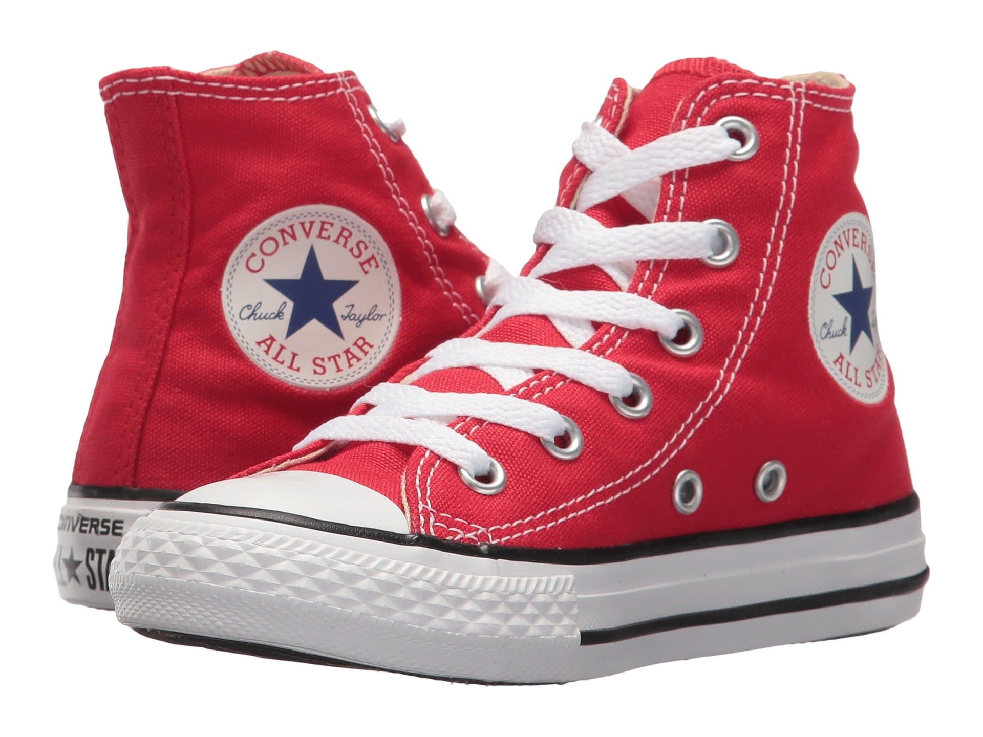 Converse Kids Chuck Taylor All Star Hi Top Sneaker (Little Kid) — cor Vermelho