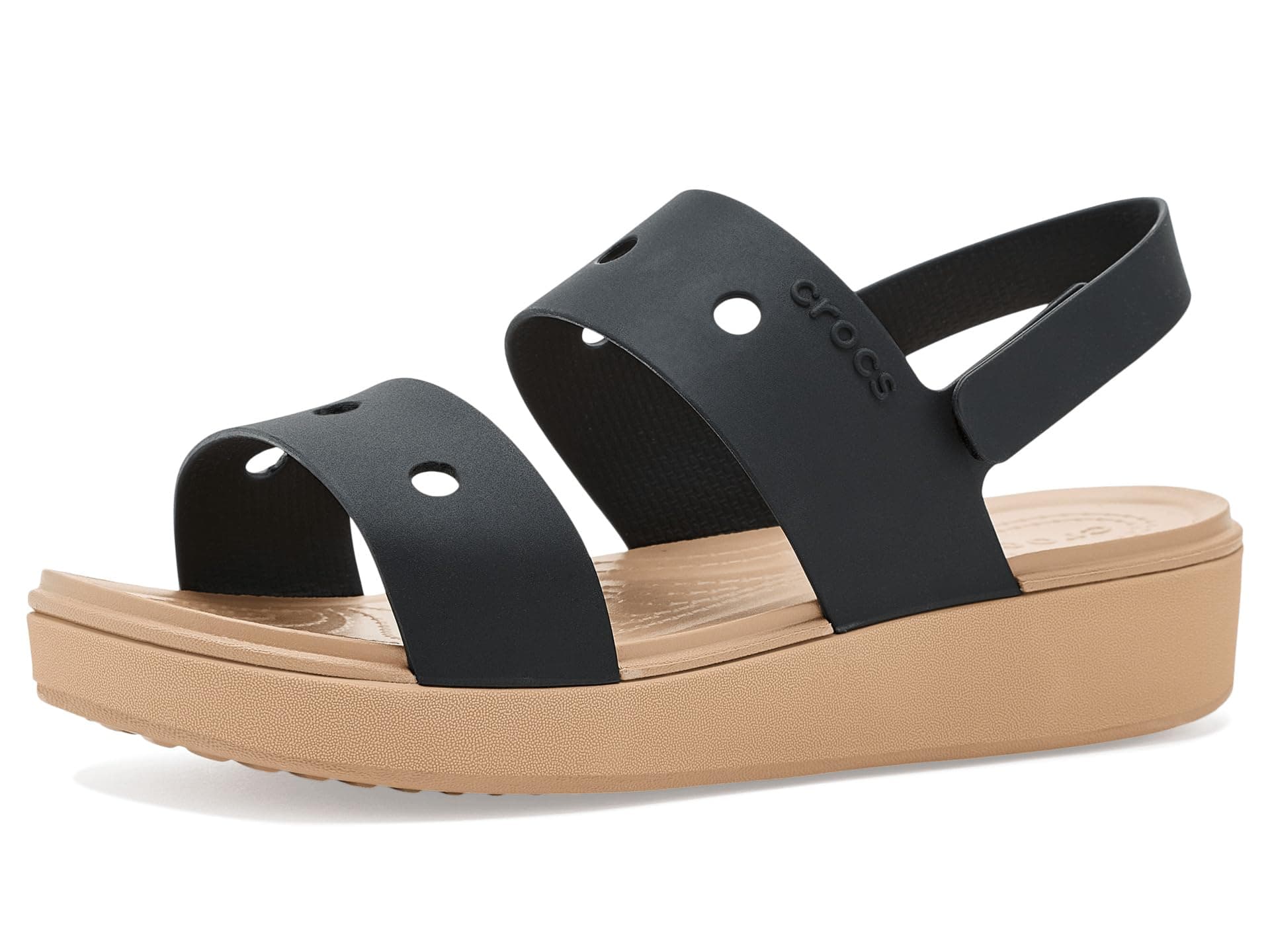 Crocs Kids Brooklyn Sandals (Little Kid/Big Kid) — cor Preto