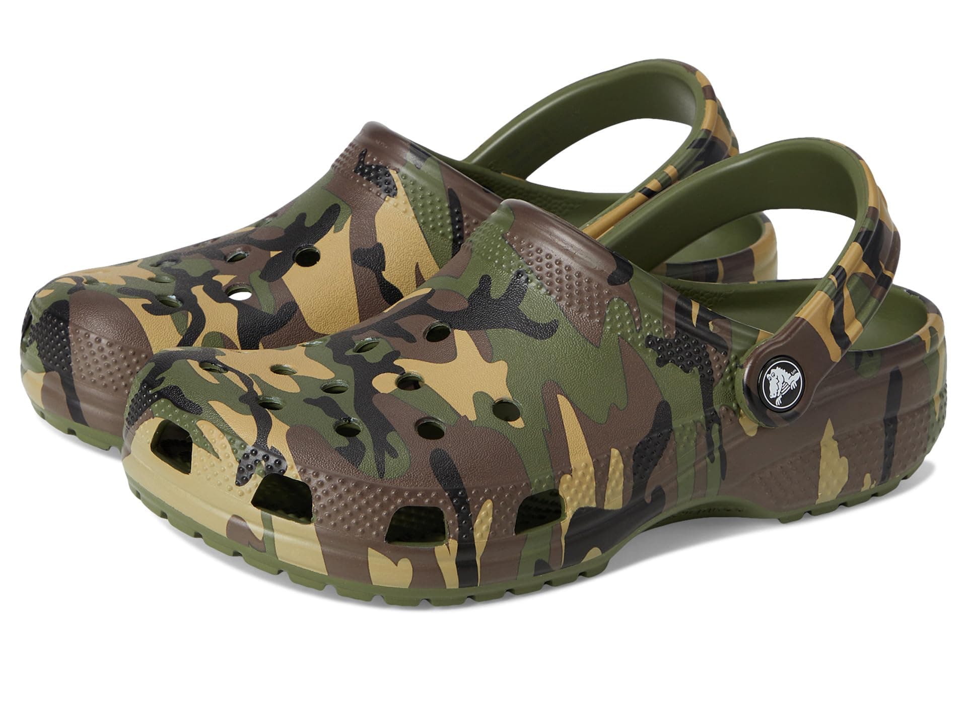 Crocs Kids Classic Camo Clogs (Little Kid/Big Kid) — cor Verde