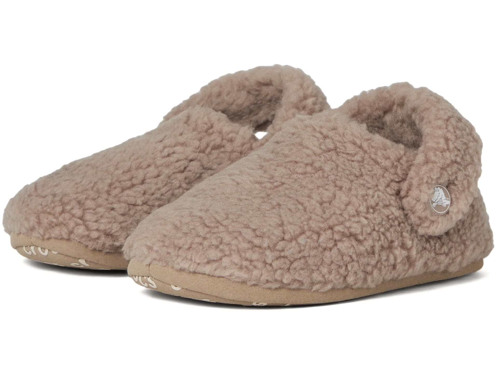 Crocs Kids Classic Cozzzy Slippers (Little Kid/Big Kid) — cor Bege