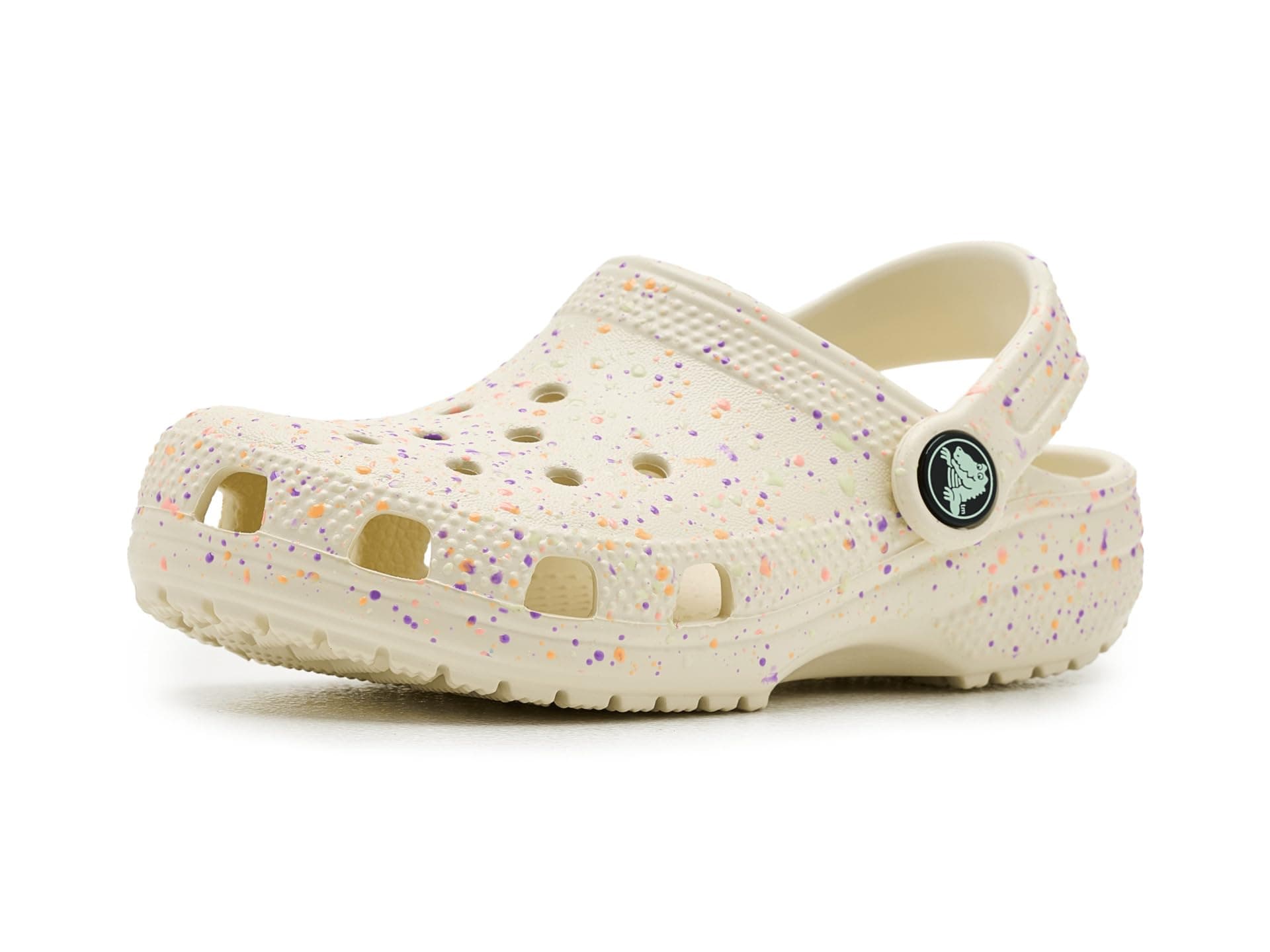 Crocs Kids Classic Marbled Tie-Dye Clogs (Toddler) — cor Branco