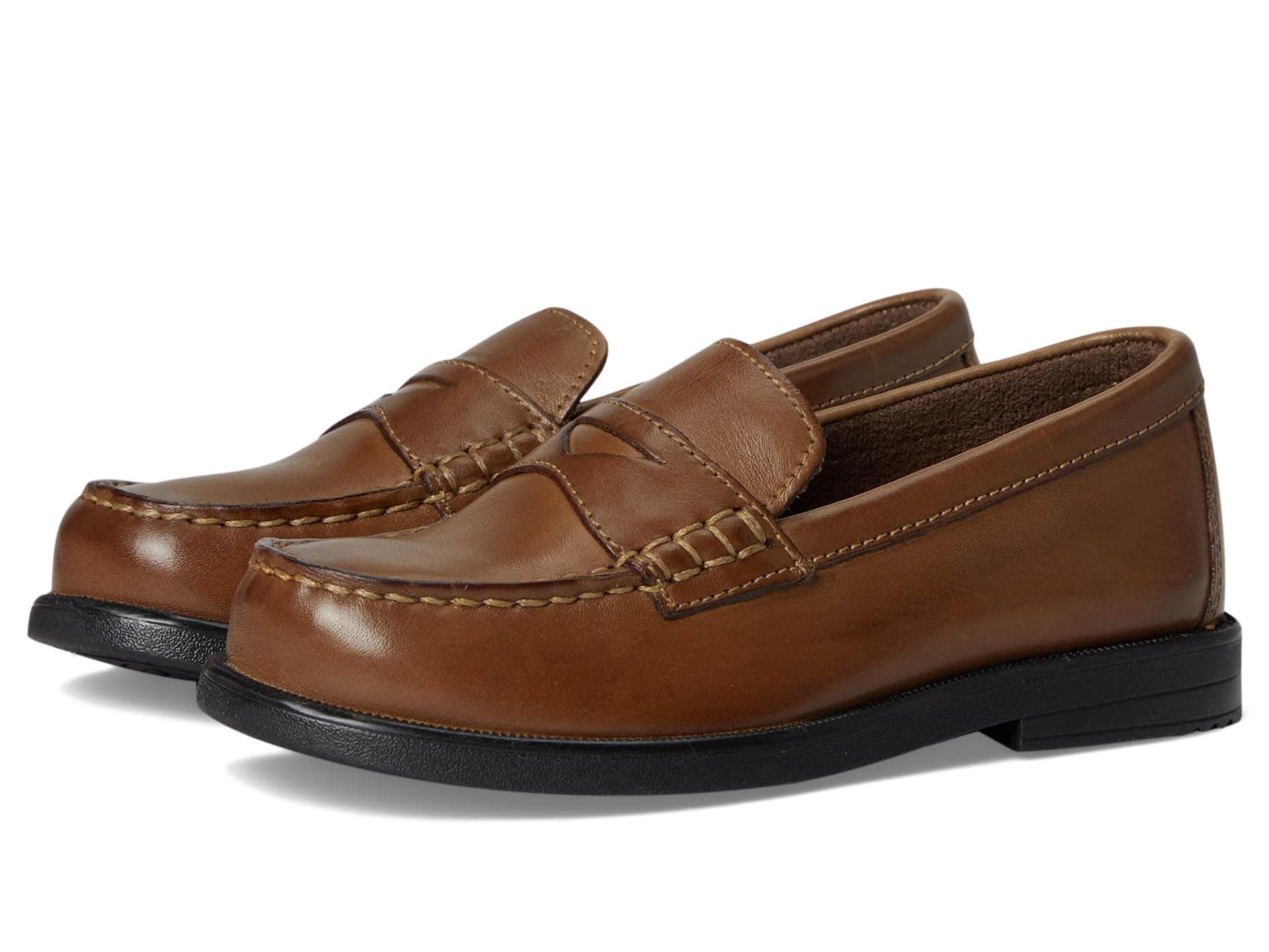 Florsheim Kids Croquet Penny Loafer Jr. (Toddler/Little Kid/Big Kid) — cor Marrom