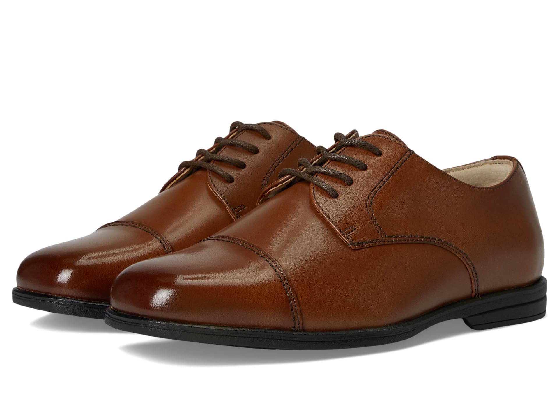 Florsheim Kids Reveal Cap Toe Ox, Jr. (Toddler/Little Kid/Big Kid) — cor Caramelo