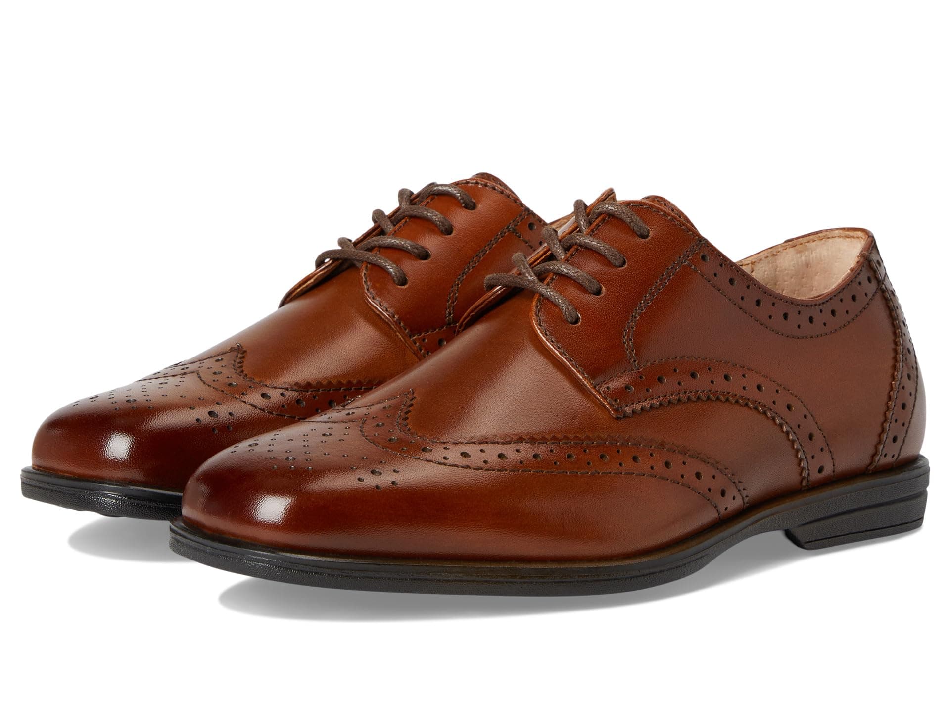 Florsheim Kids Reveal Wingtip Jr. (Toddler/Little Kid/Big Kid) — cor Caramelo