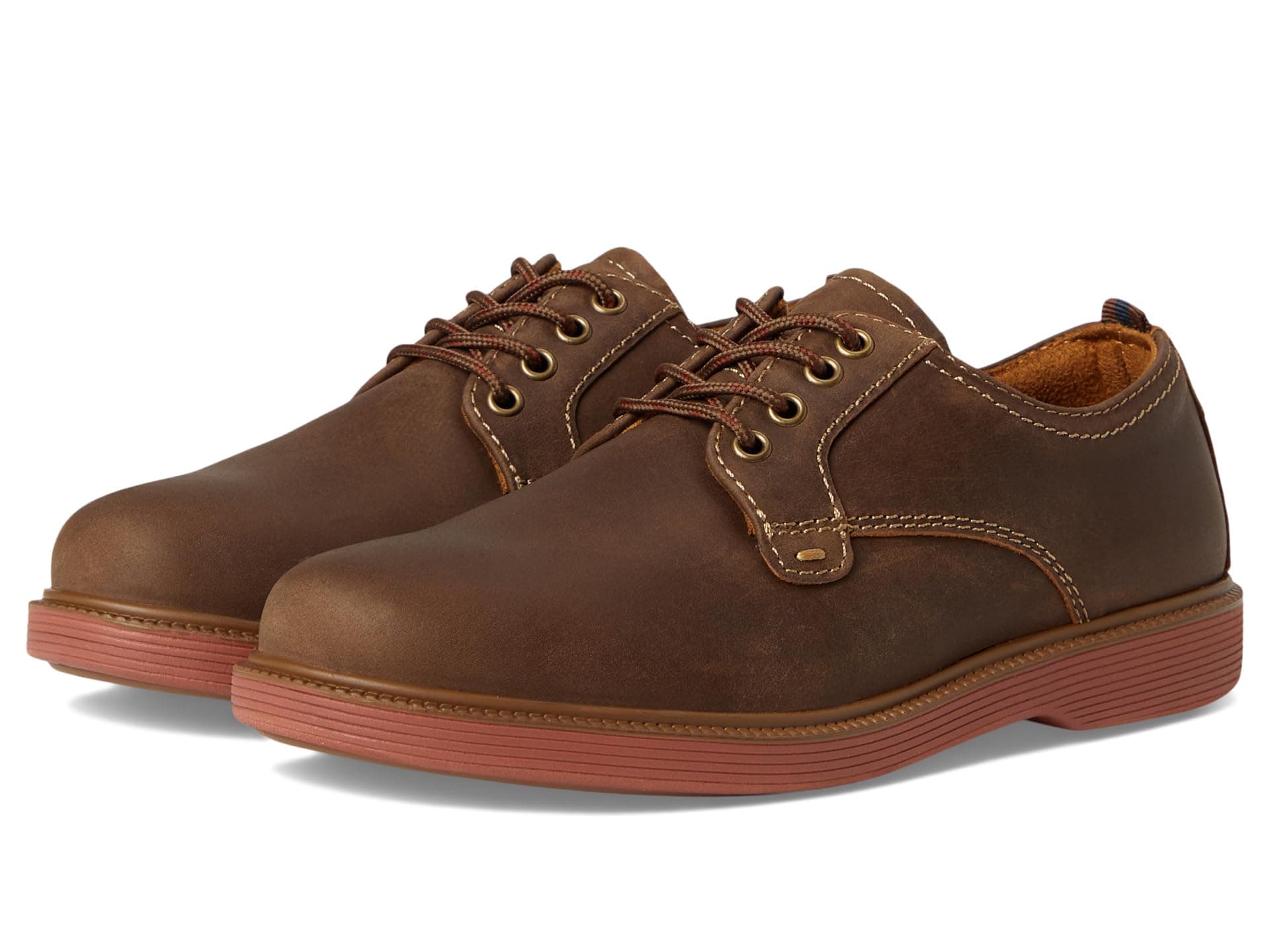Florsheim Kids Supacush Plain Toe Ox, Jr. (Toddler/Little Kid/Big Kid) — cor Marrom