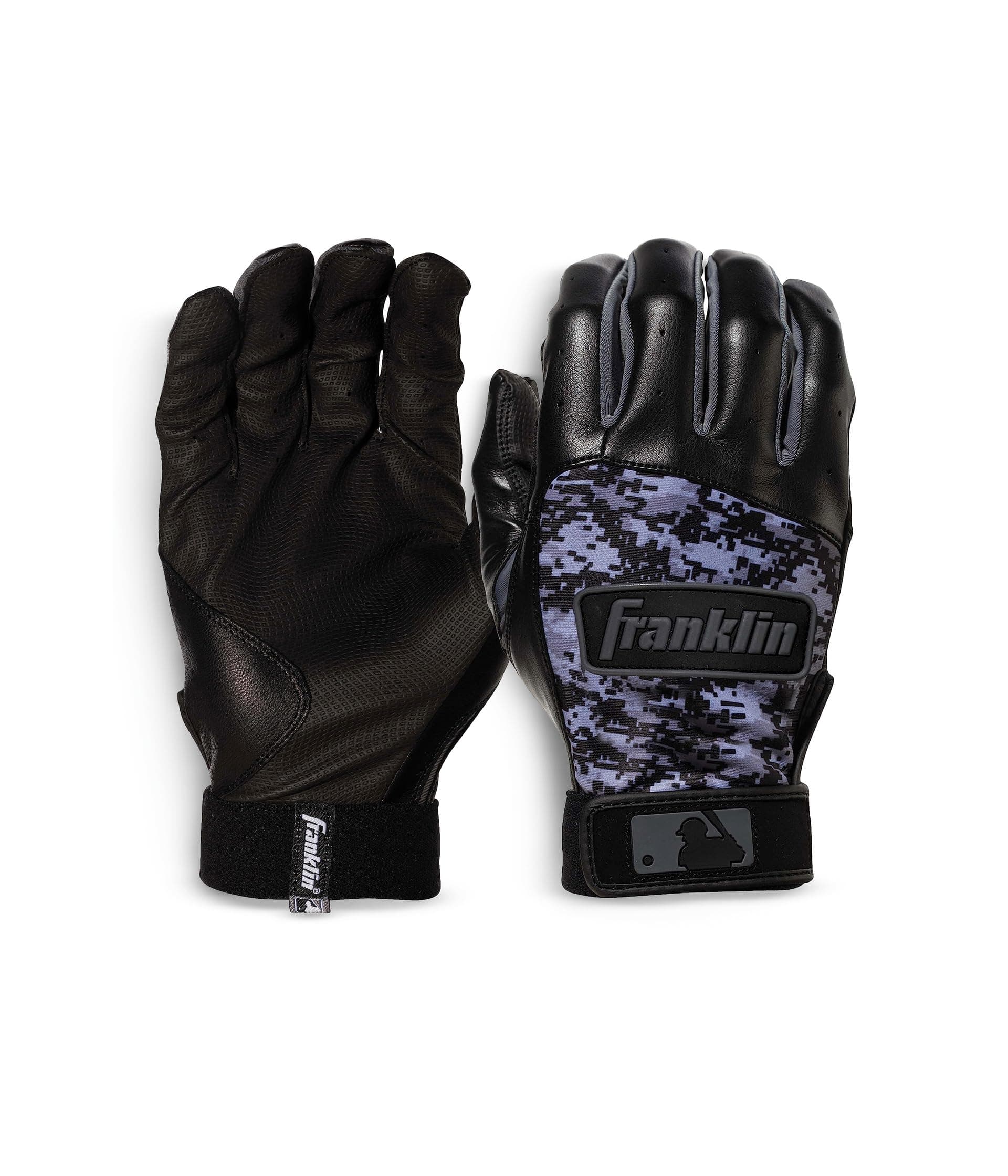 Franklin Sports Digitek Kids Batting Gloves — cor Preto