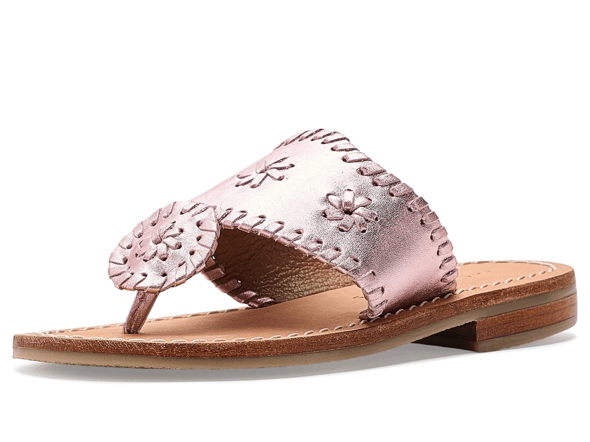 Jack Rogers Kids Girls Jacks Flat Sandals (Little Kid/Big Kid) — cor Rosa