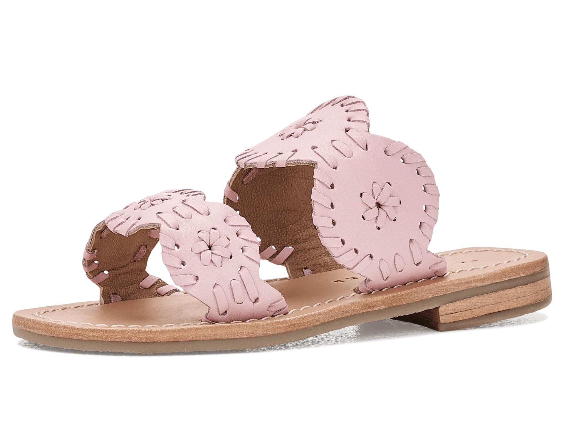 Jack Rogers Kids Girls Lauren Flat Sandals (Little Kid/Big Kid) — cor Pink