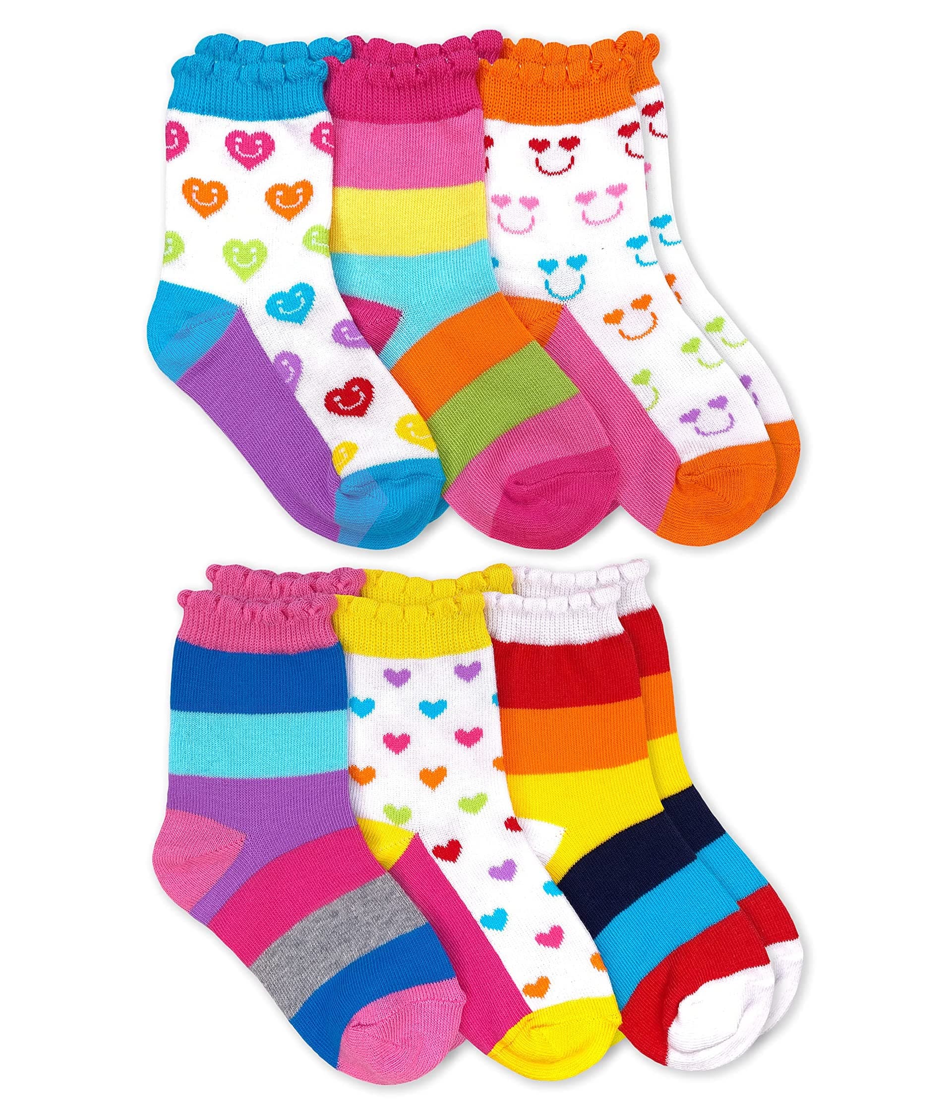 Jefferies Socks Stripes Crew Socks 6-Pair Pack (Infant/Toddler/Little Kid/Big Kid) — vista principal
