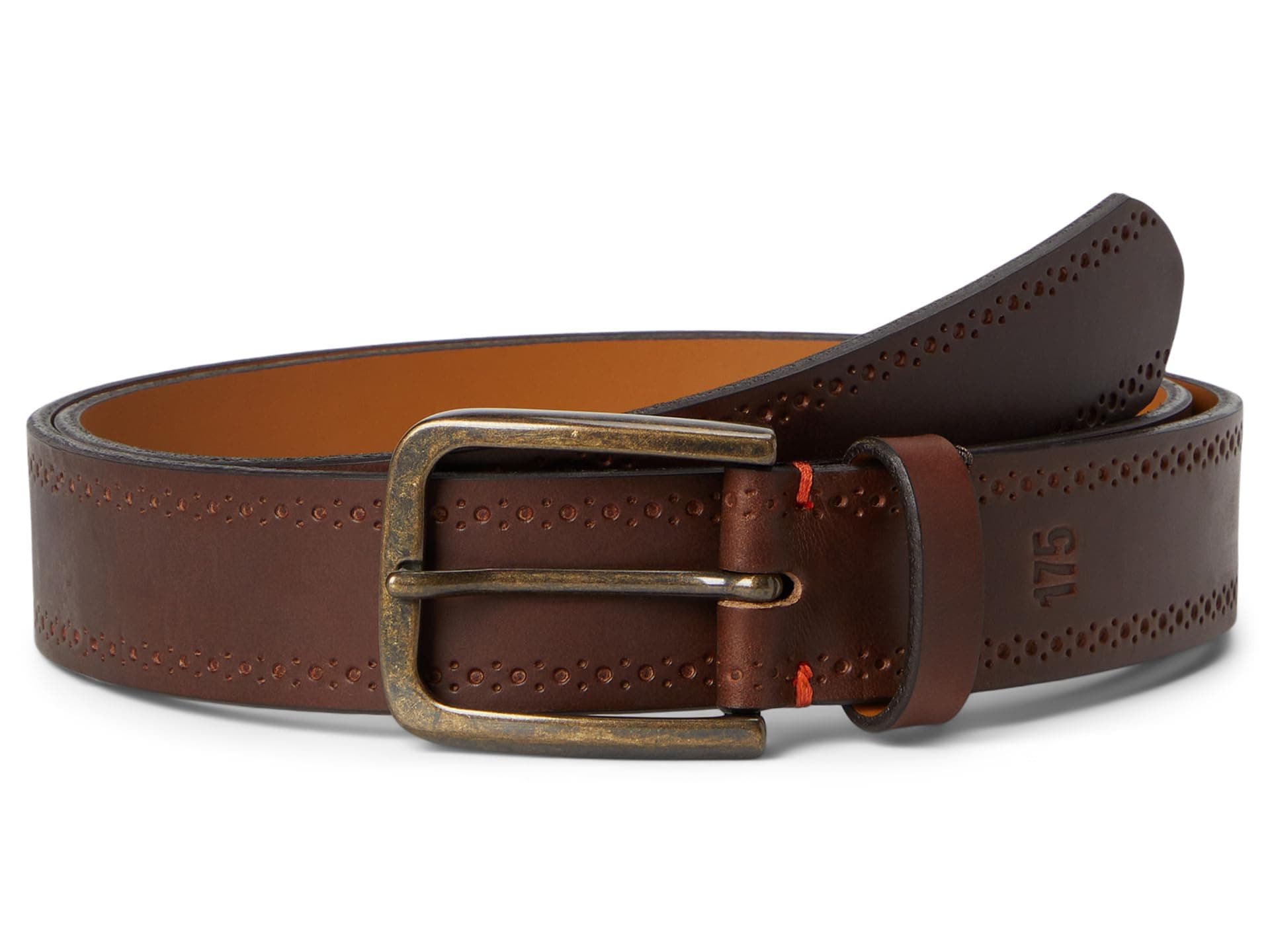 Johnston & Murphy 175th Anniversary Brogue Leather Belt — vista principal