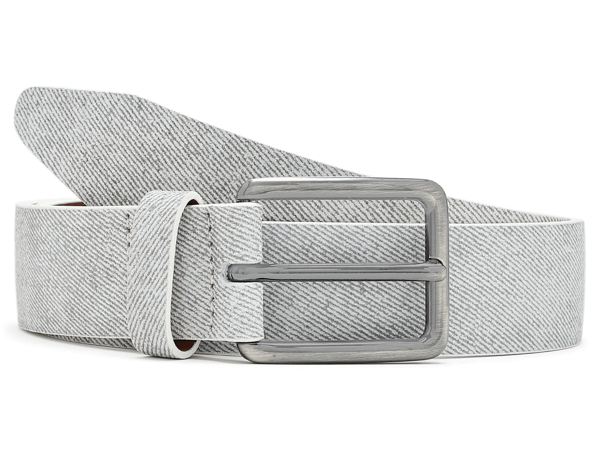 Johnston & Murphy Fine Stripe Diagonal Leather Belt — vista principal