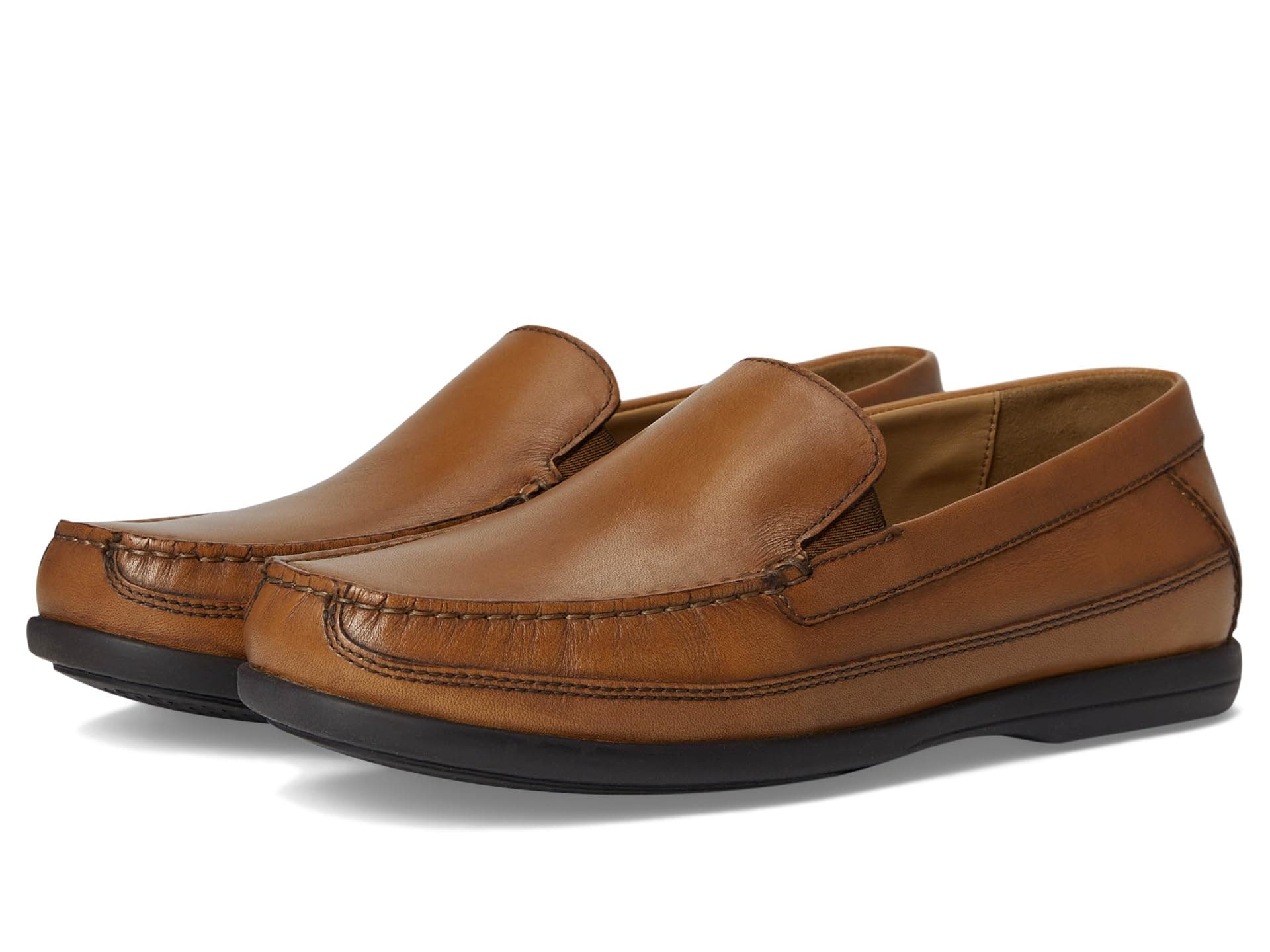 Johnston & Murphy Kids Locklin Venetian (Little Kid/Big Kid) — cor Marrom