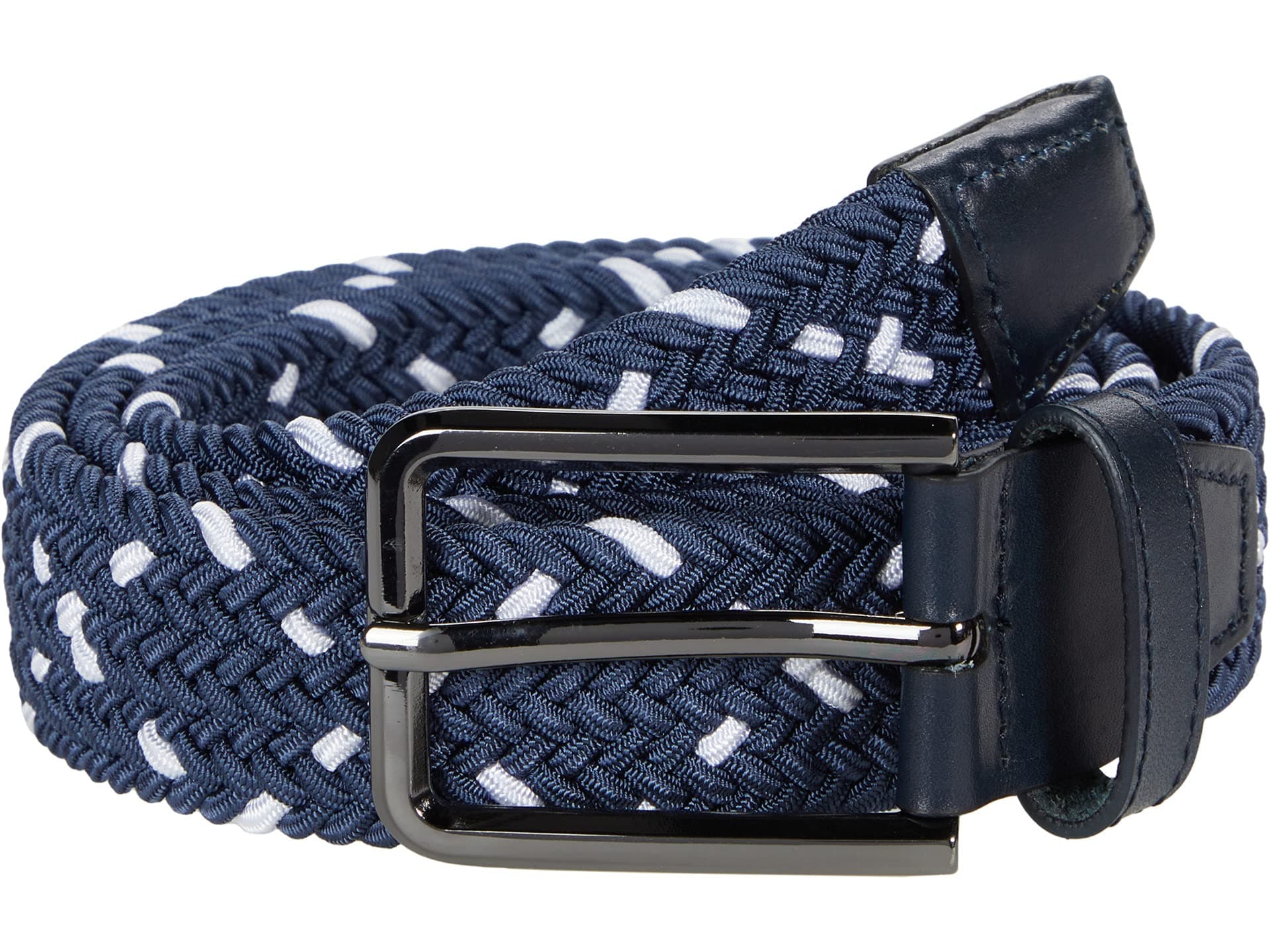 Johnston & Murphy Leather Woven Belt — vista principal