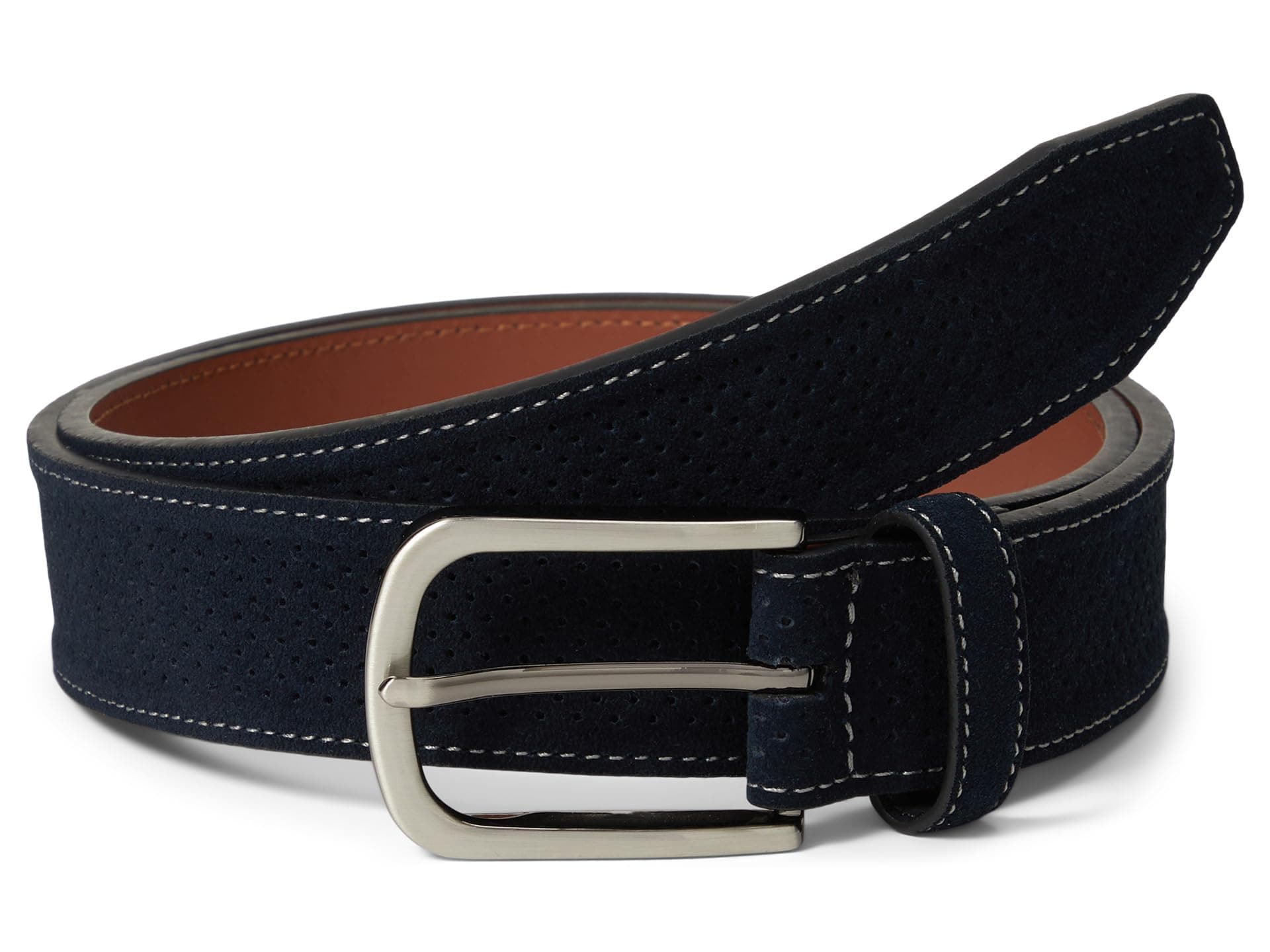 Johnston & Murphy Perforated Suede — cor Marinho