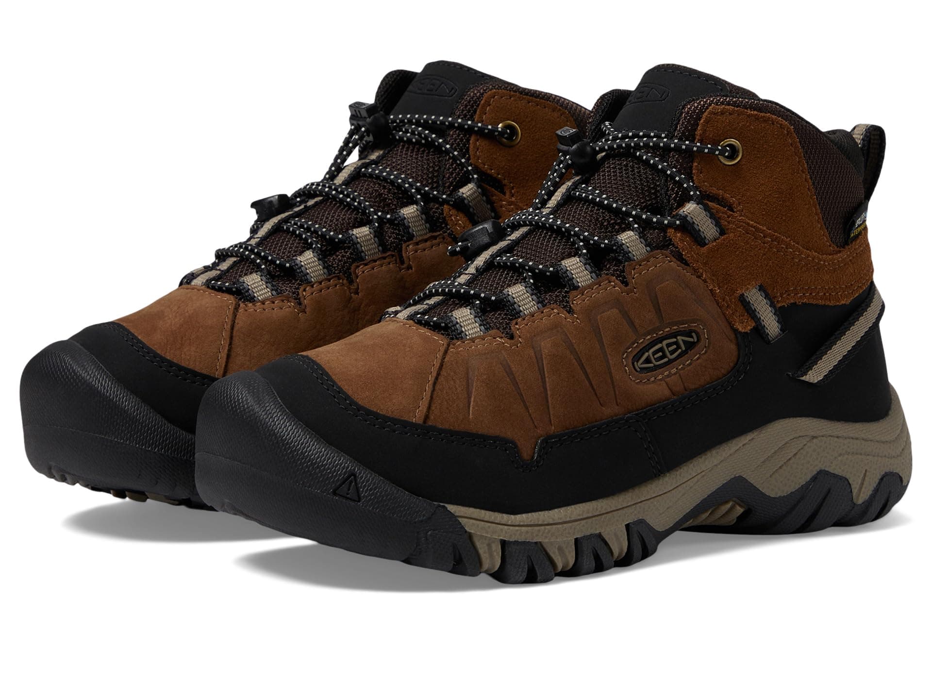KEEN Kids Targhee 4 Mid Height Durable Comfortable Waterproof (Little Kid/Big Kid) — cor Marrom