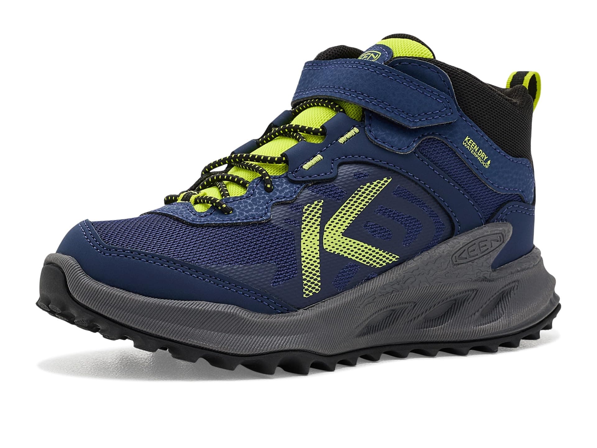 KEEN Kids Zionic Mid Height Waterproof All Terrain Easy On Hiking Boots (Toddler/Little Kid) — cor Amarelo