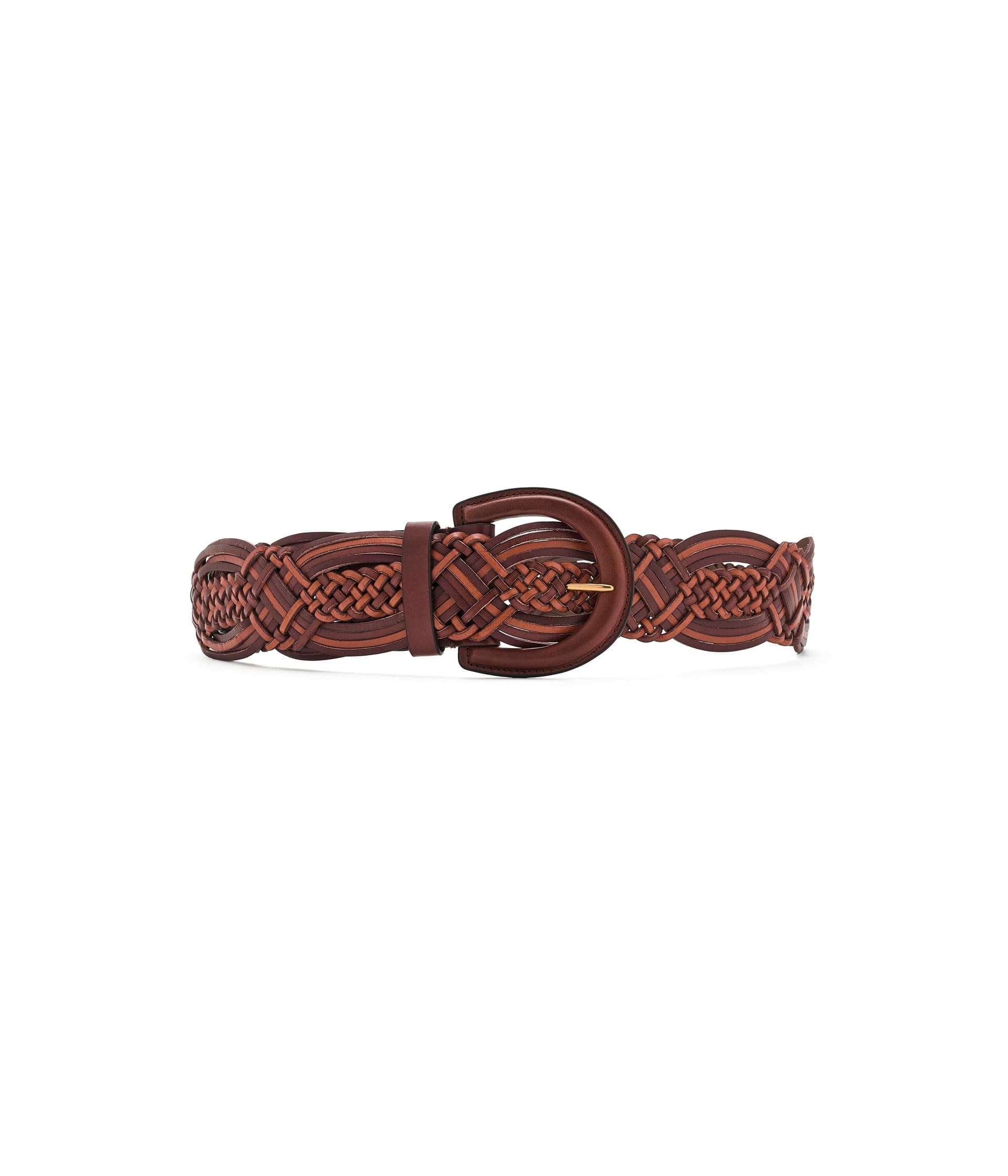Lauren Ralph Lauren Braided Vachetta Leather Wide Belt — vista principal