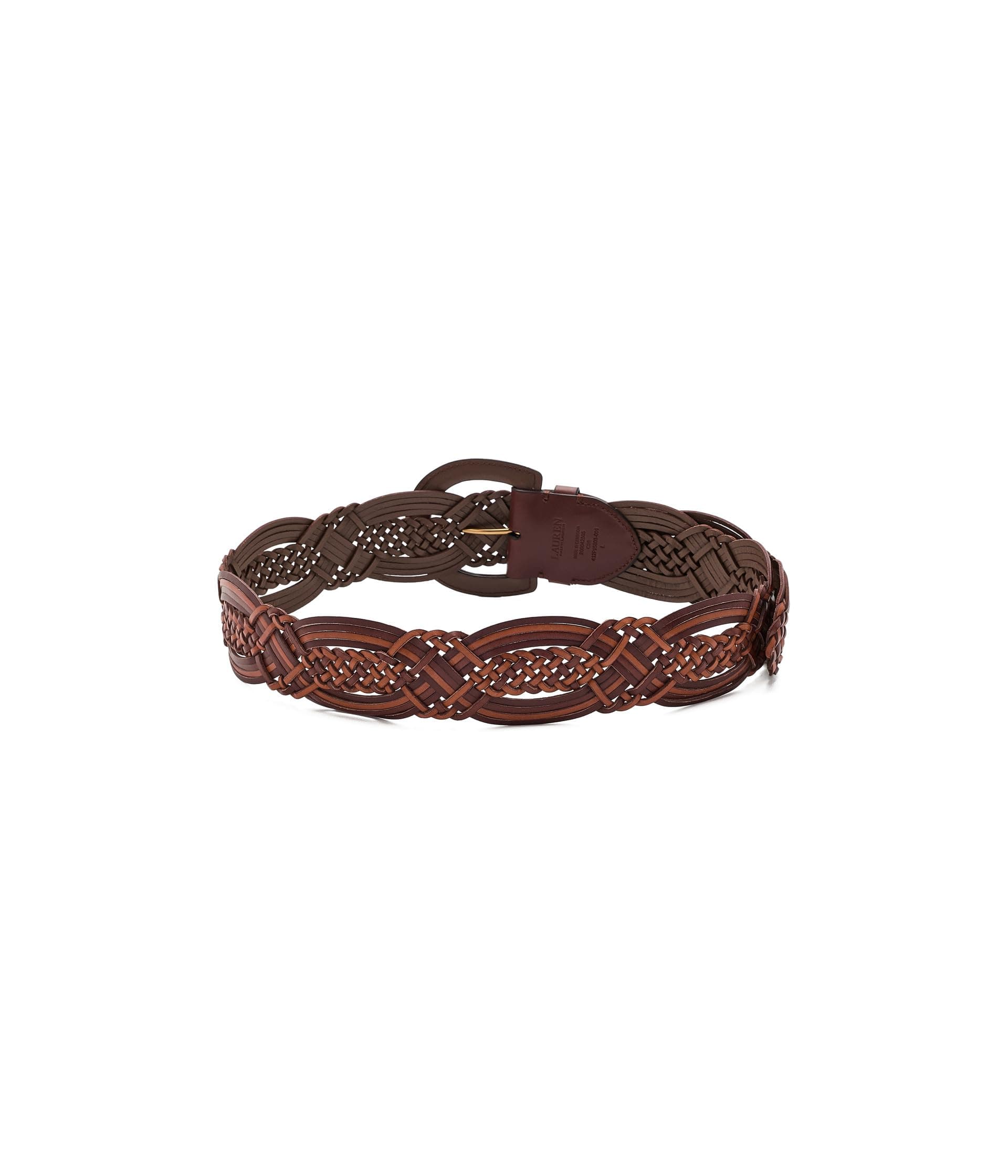 Lauren Ralph Lauren Braided Vachetta Leather Wide Belt — vista 1