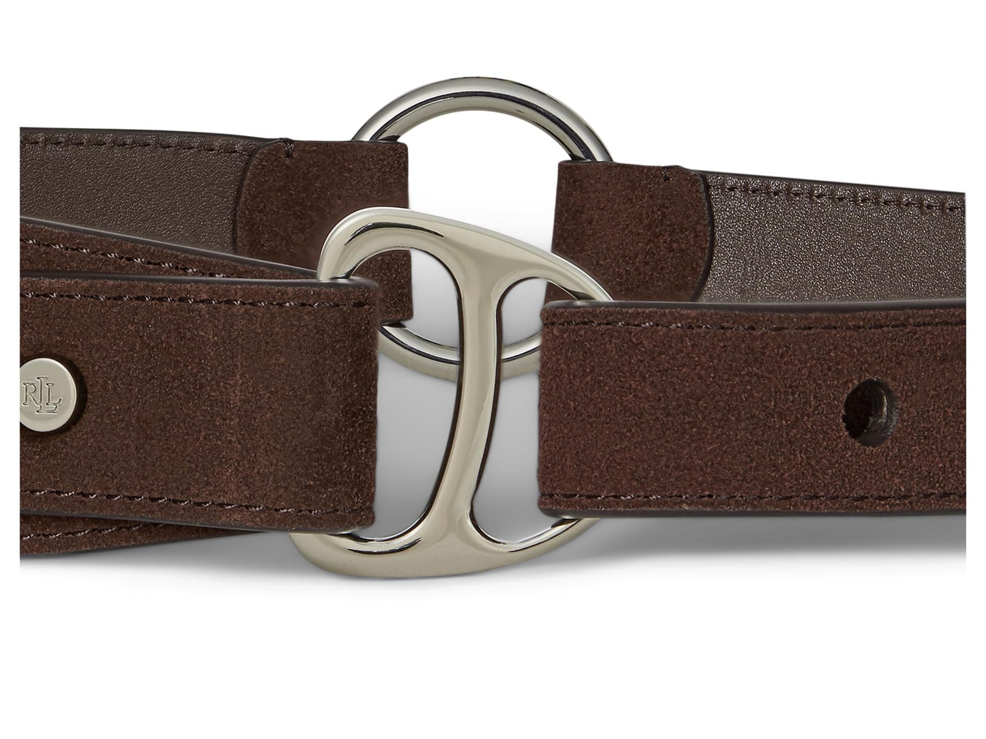 Lauren Ralph Lauren Equestrian D-Ring Suede Belt — vista 1
