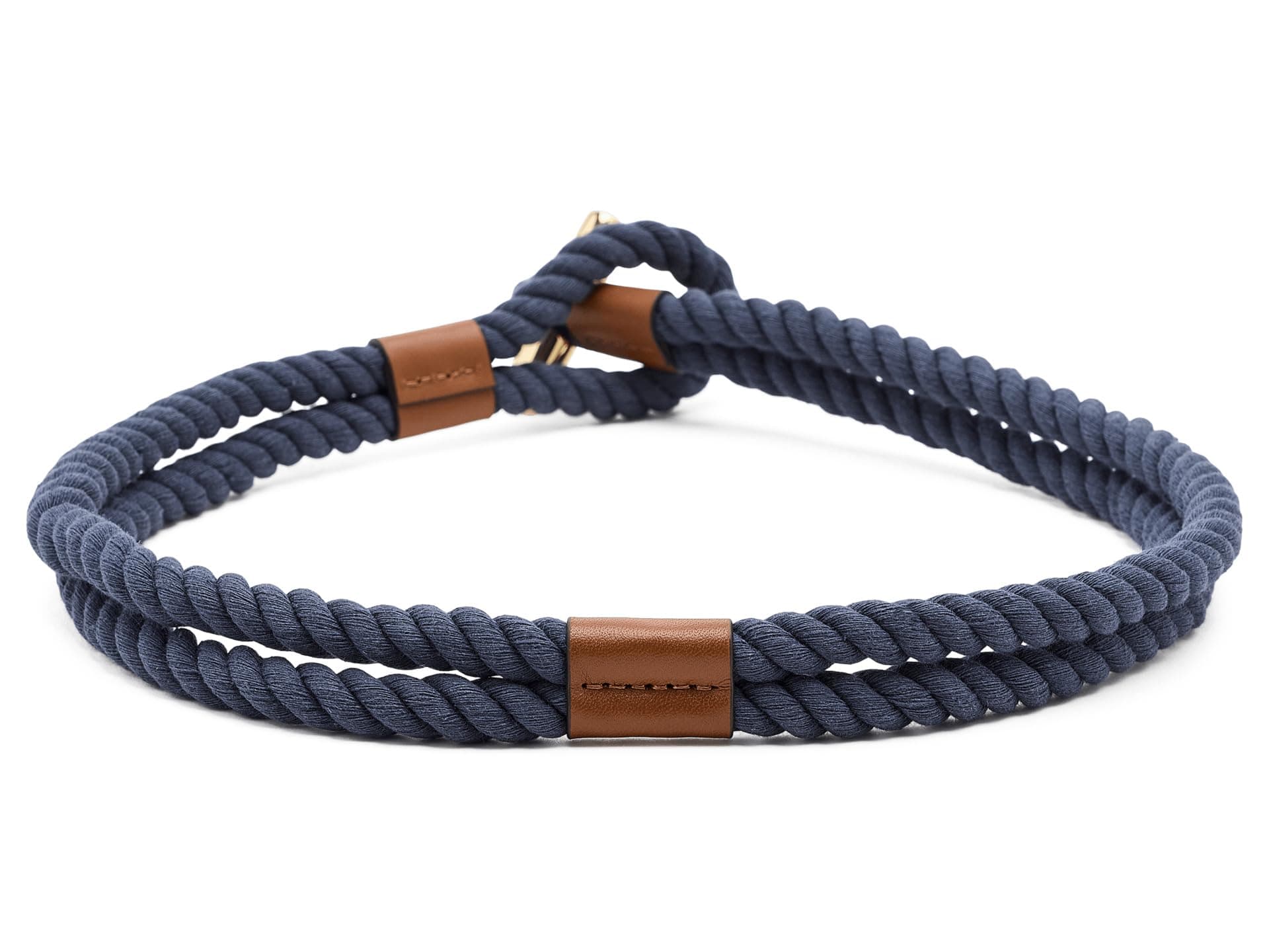 Lauren Ralph Lauren Leather-Trim Rope Toggle Skinny Belt — vista 1