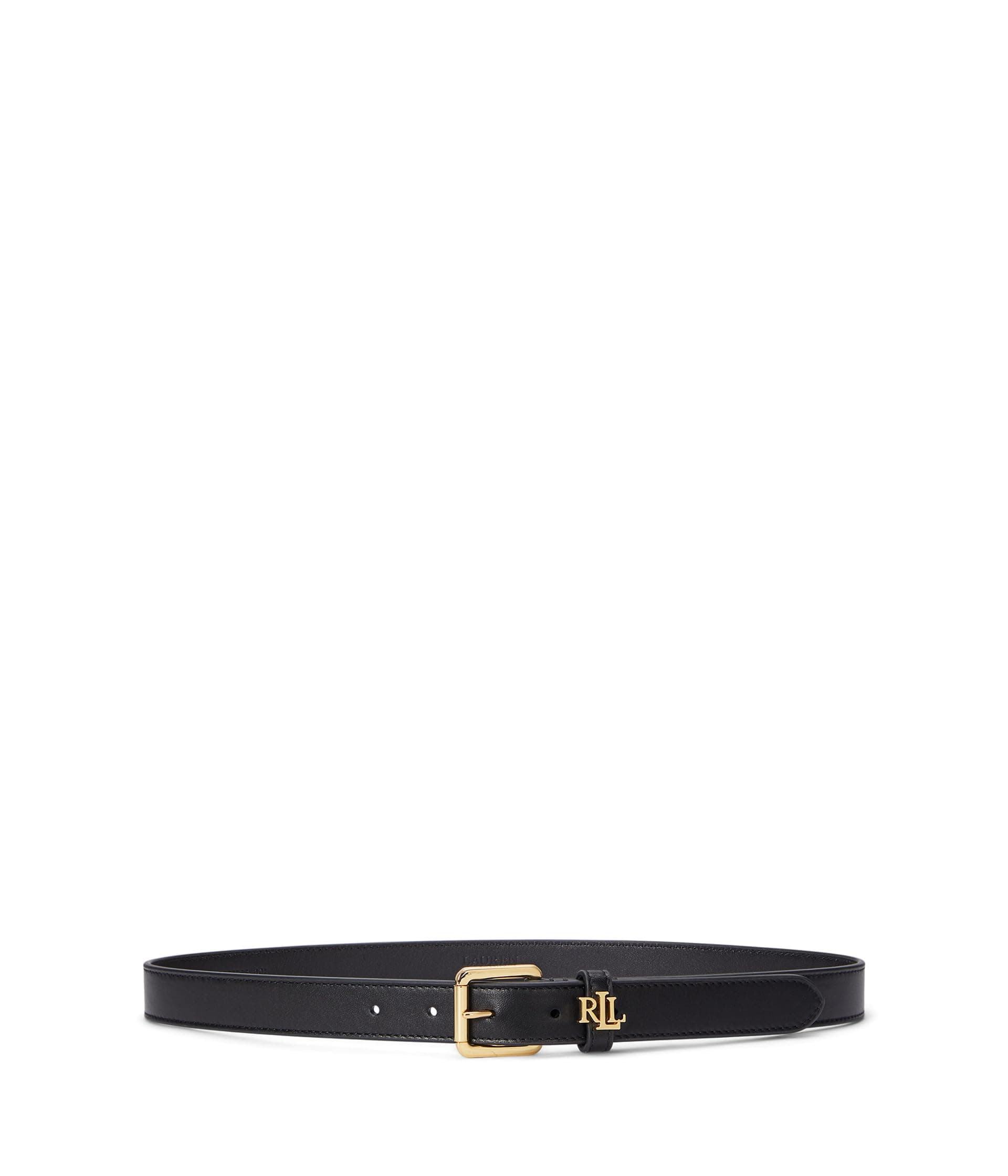 Lauren Ralph Lauren Logo-Keeper Leather Skinny Belt — vista principal