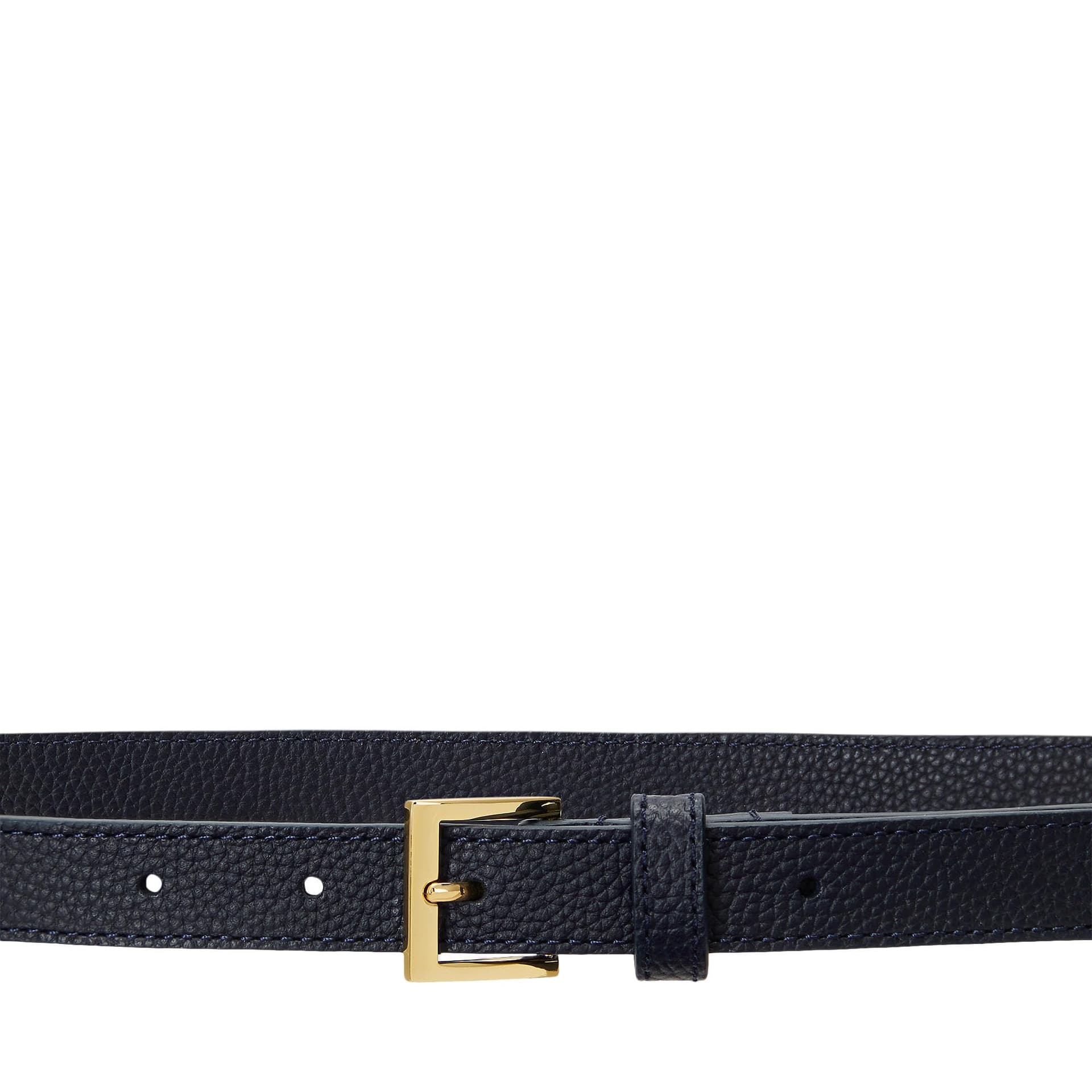 Lauren Ralph Lauren Pebbled Leather Skinny Belt — vista 1