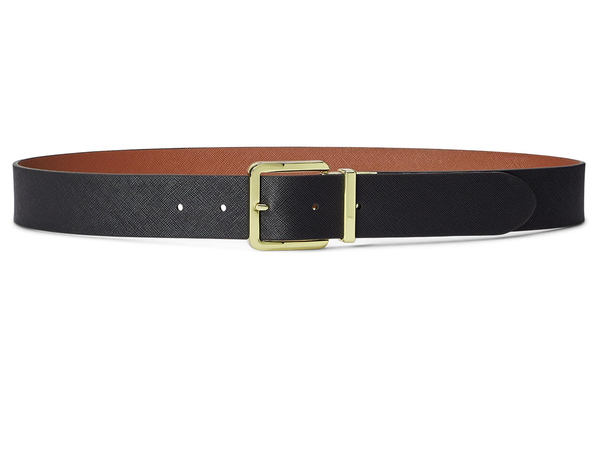 Lauren Ralph Lauren Reversible Crosshatch Leather Belt — vista principal