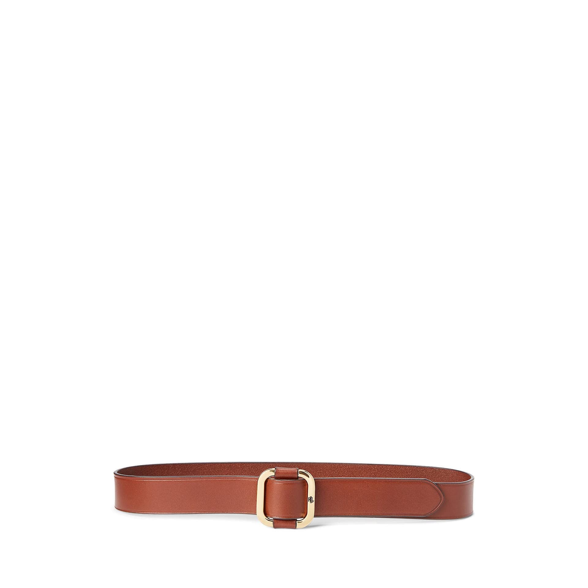 Lauren Ralph Lauren Slide Buckle Leather Belt — cor Branco