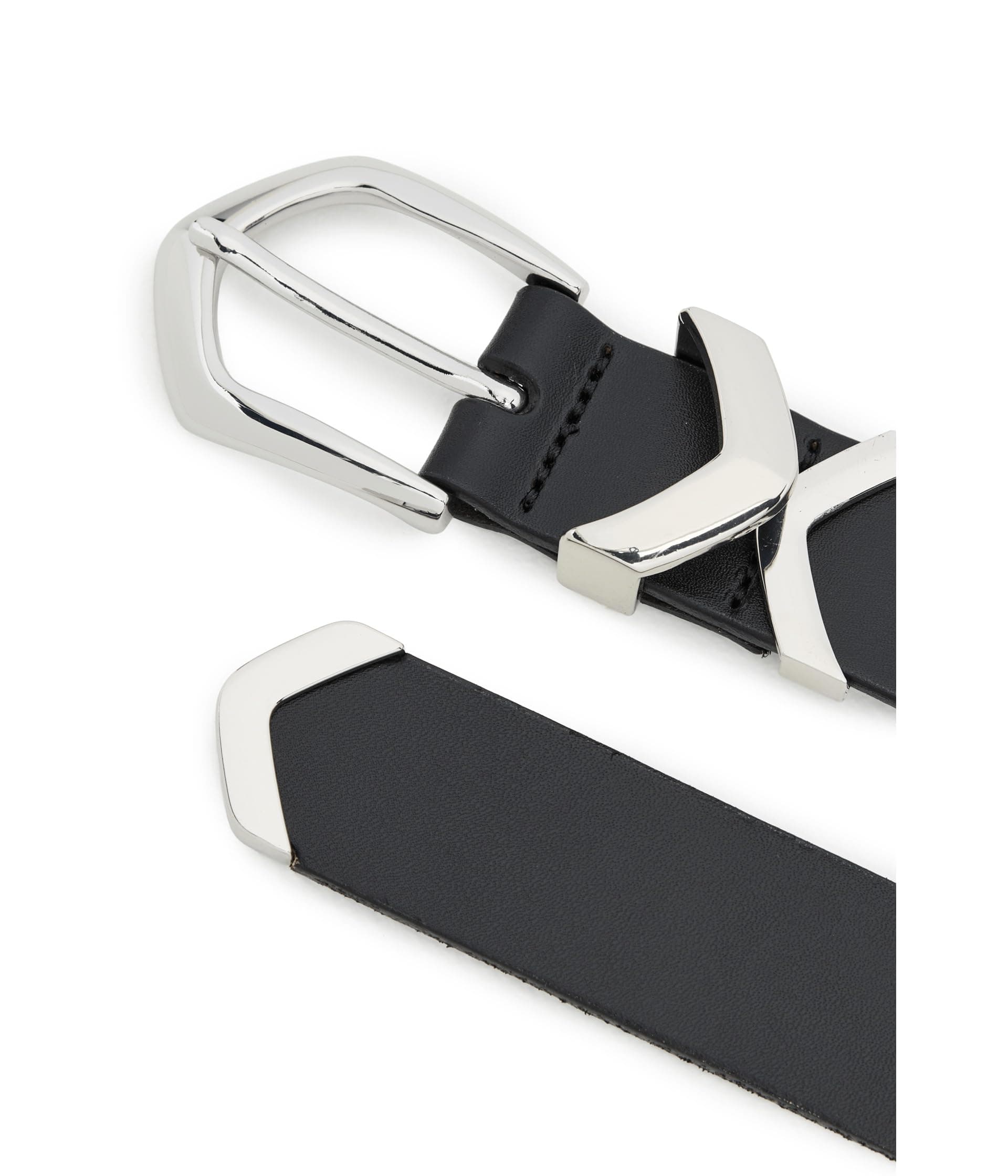 Madewell Angular Buckle Belt in Suede — vista 2