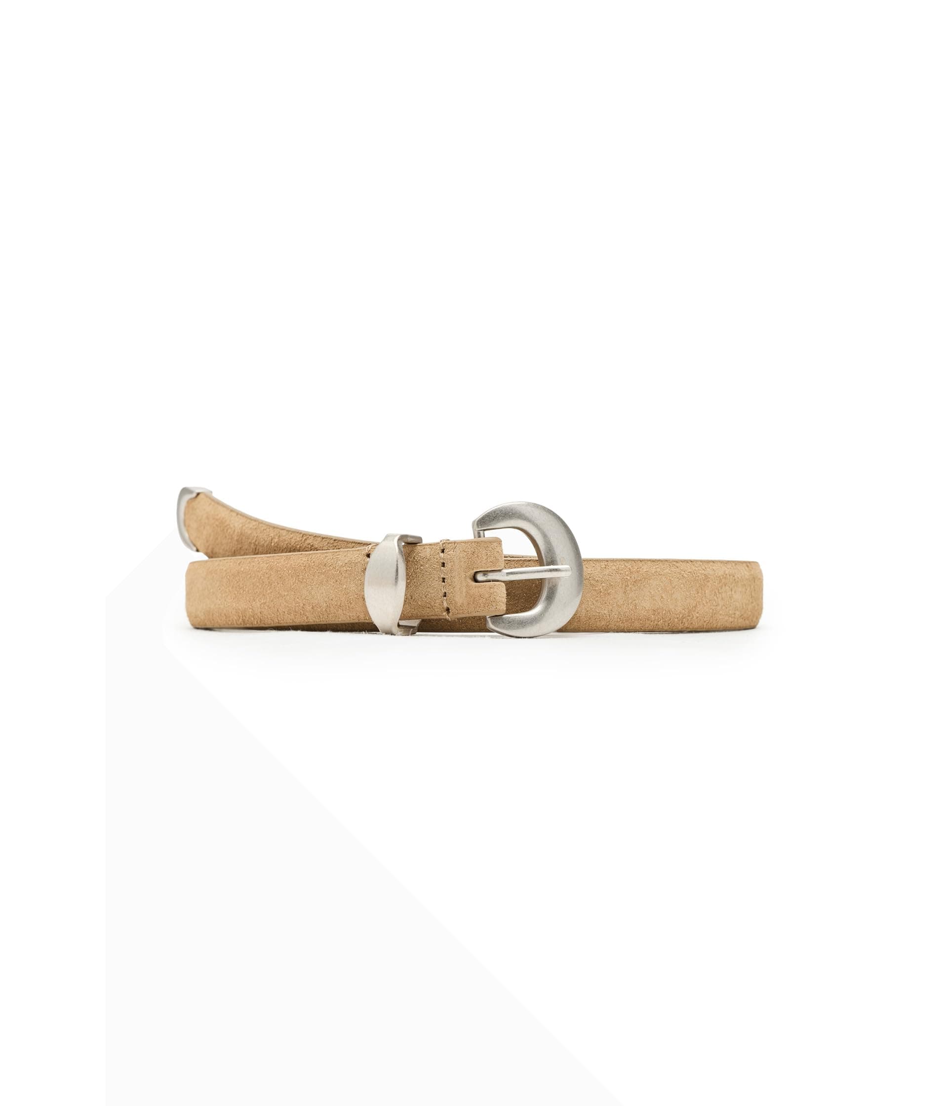 Madewell Domed-Buckle Belt in Suede — vista principal