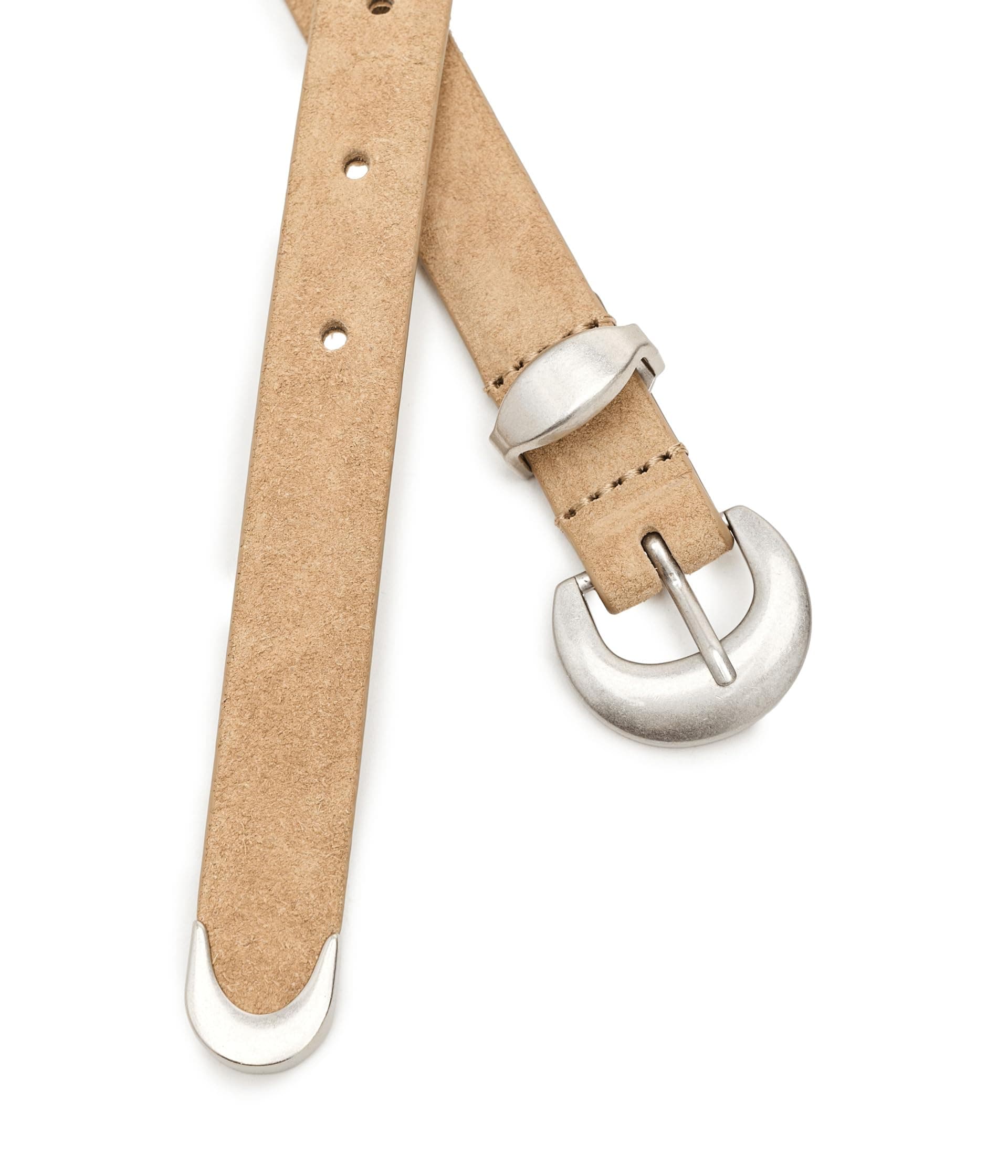 Madewell Domed-Buckle Belt in Suede — vista 2