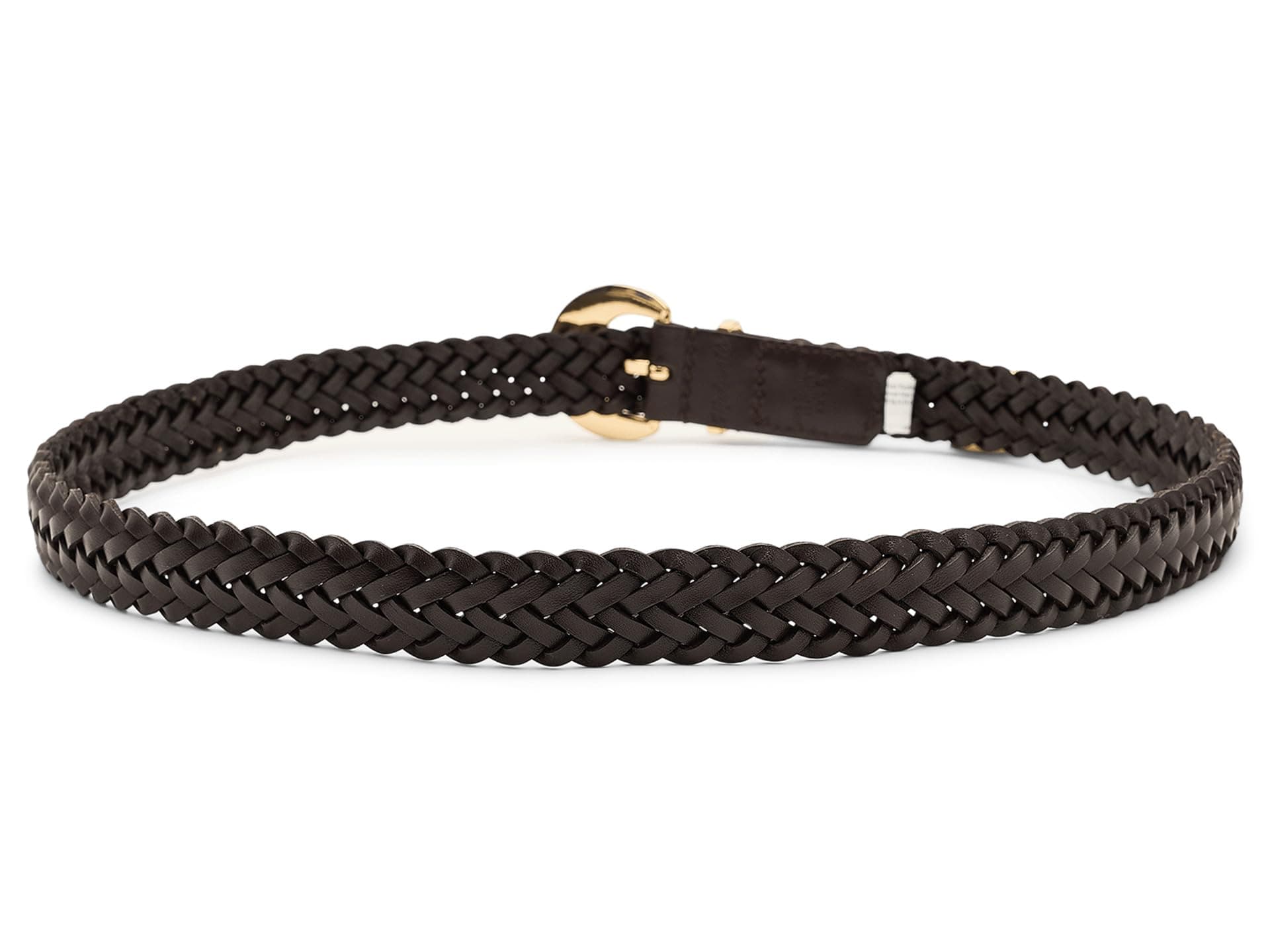 Madewell Domed-Buckle Wide Belt in Woven Leather — vista 1