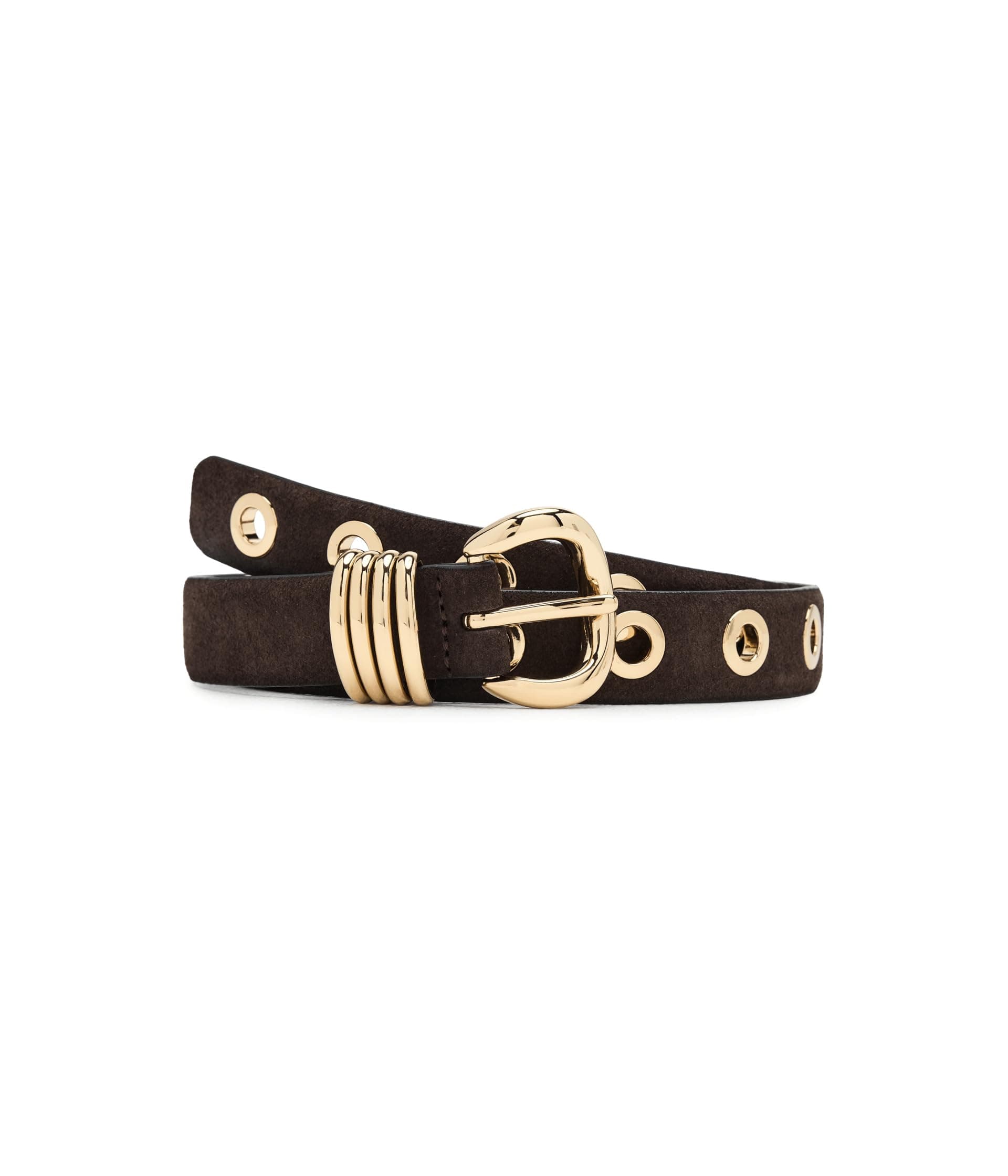Madewell Metal Eyelet Belt in Suede — vista principal