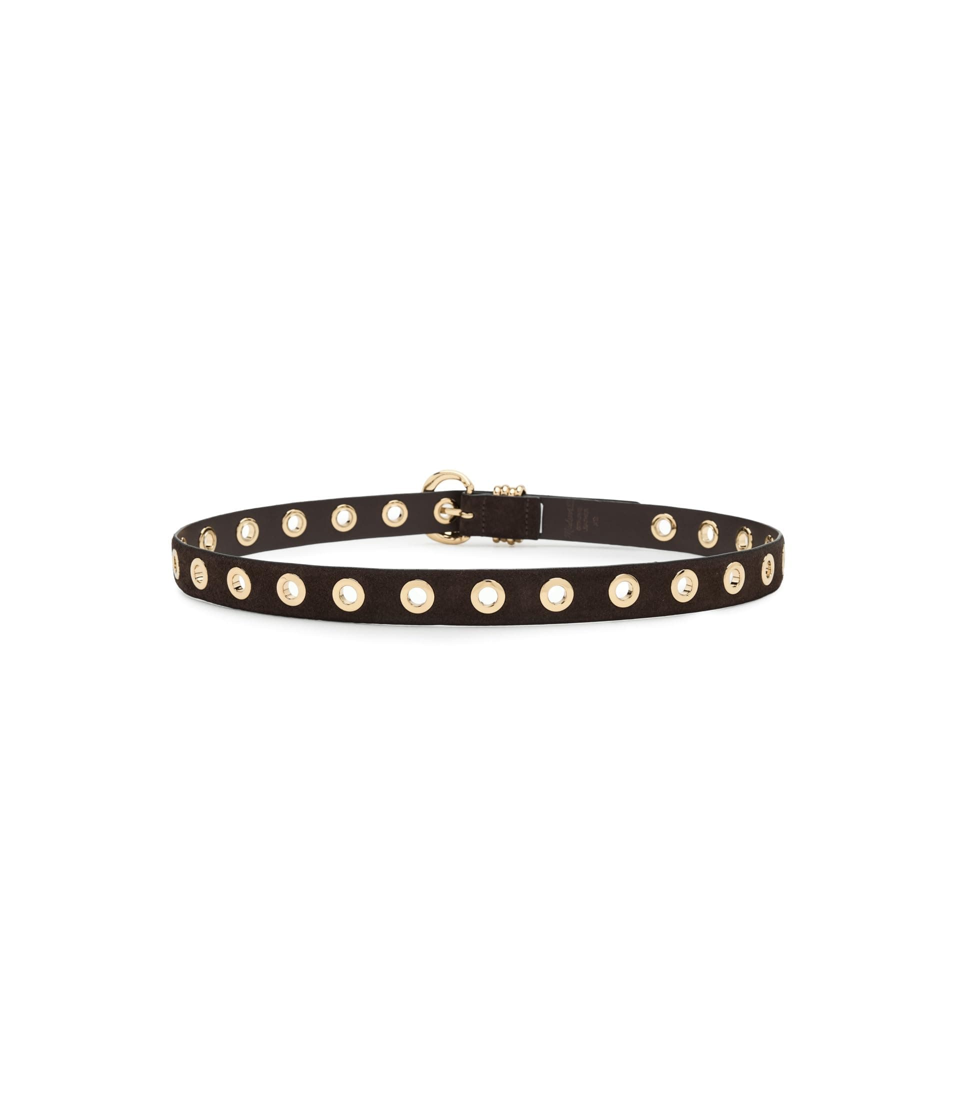 Madewell Metal Eyelet Belt in Suede — vista 1