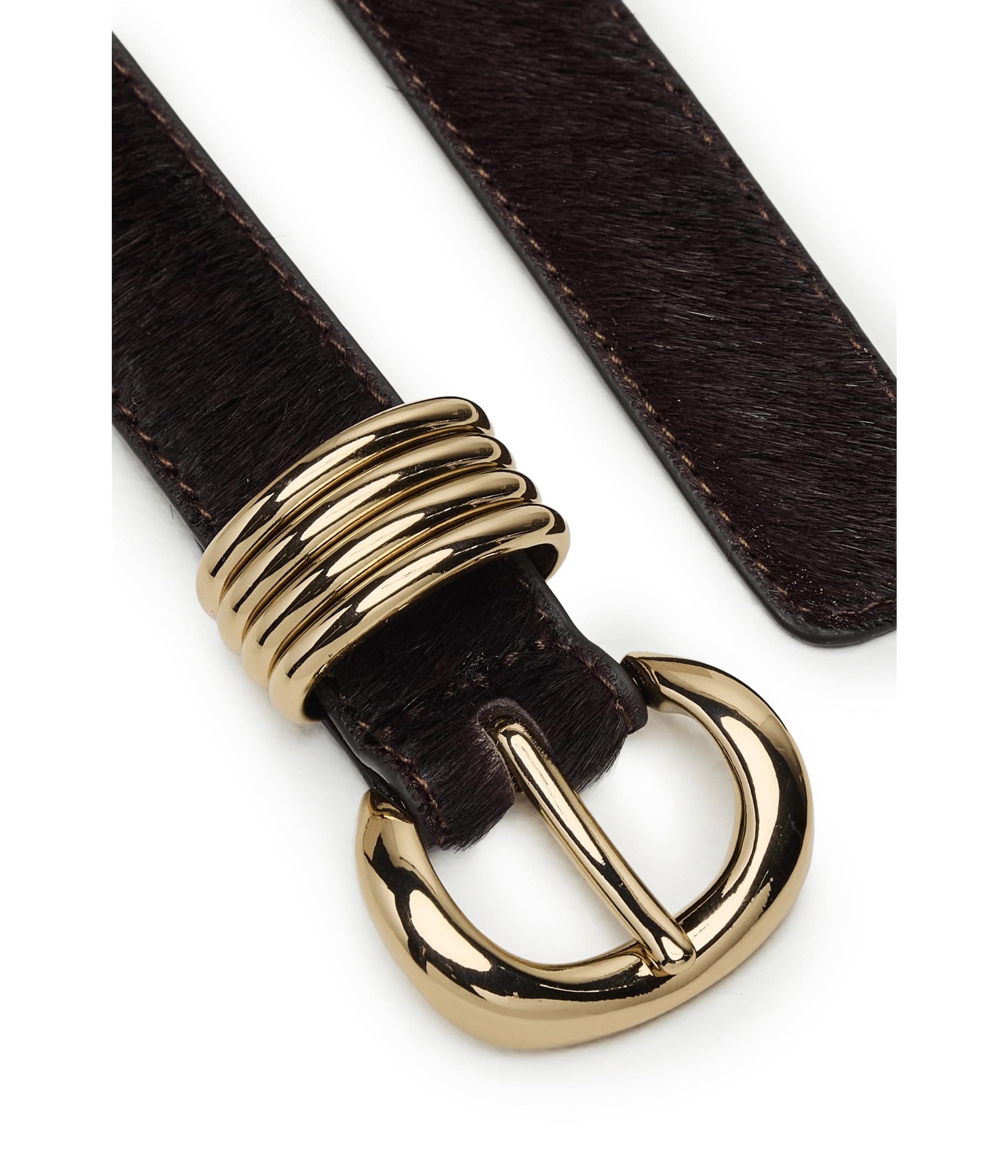 Madewell Metal Keeper Belt in Haircalf — vista 2