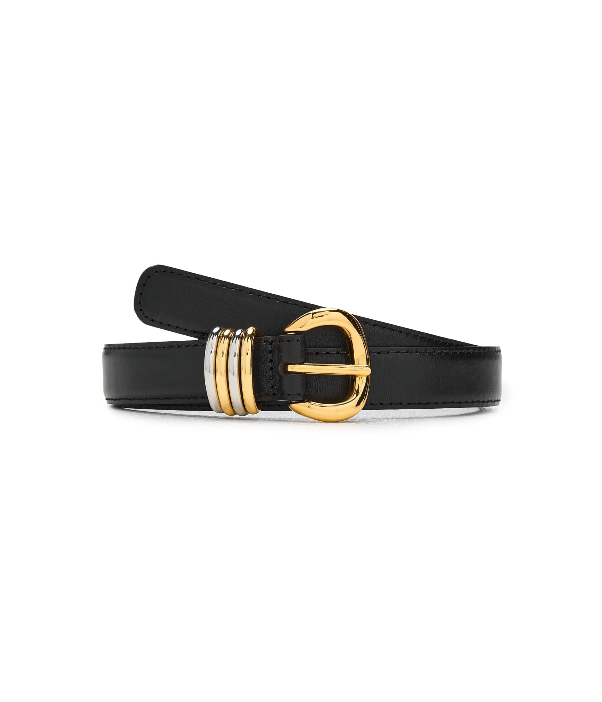 Madewell Mixed Metal Keeper Belt in Leather — vista 1