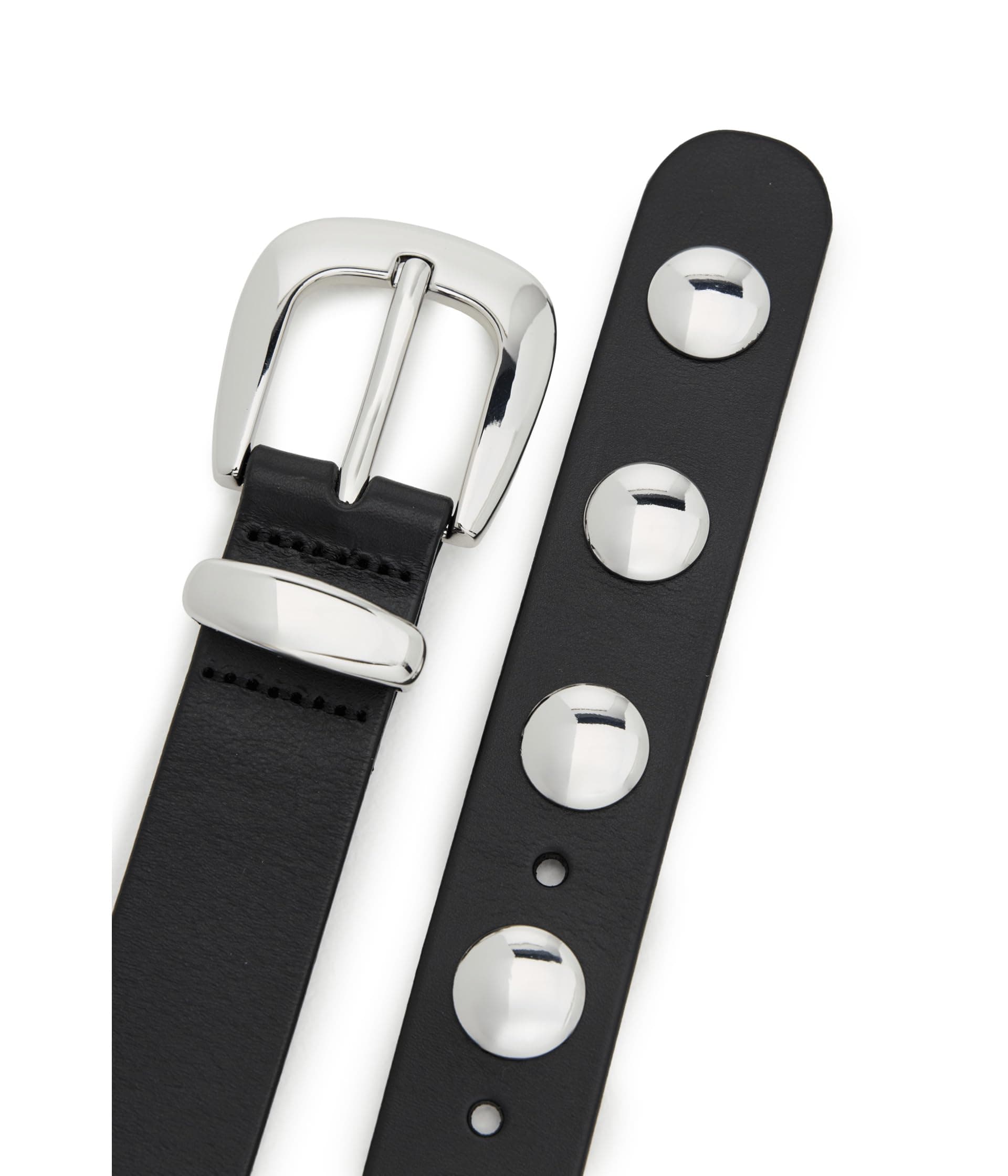 Madewell Studded Western Belt in Leather — vista 2