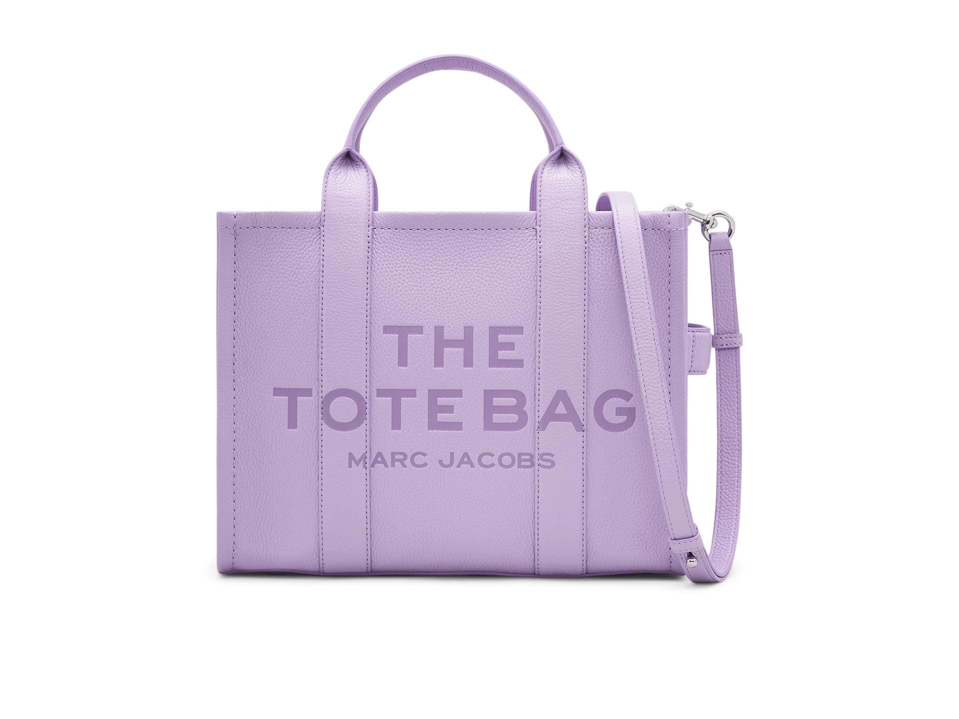 Marc Jacobs The Leather Medium Tote Bag — cor Lilas